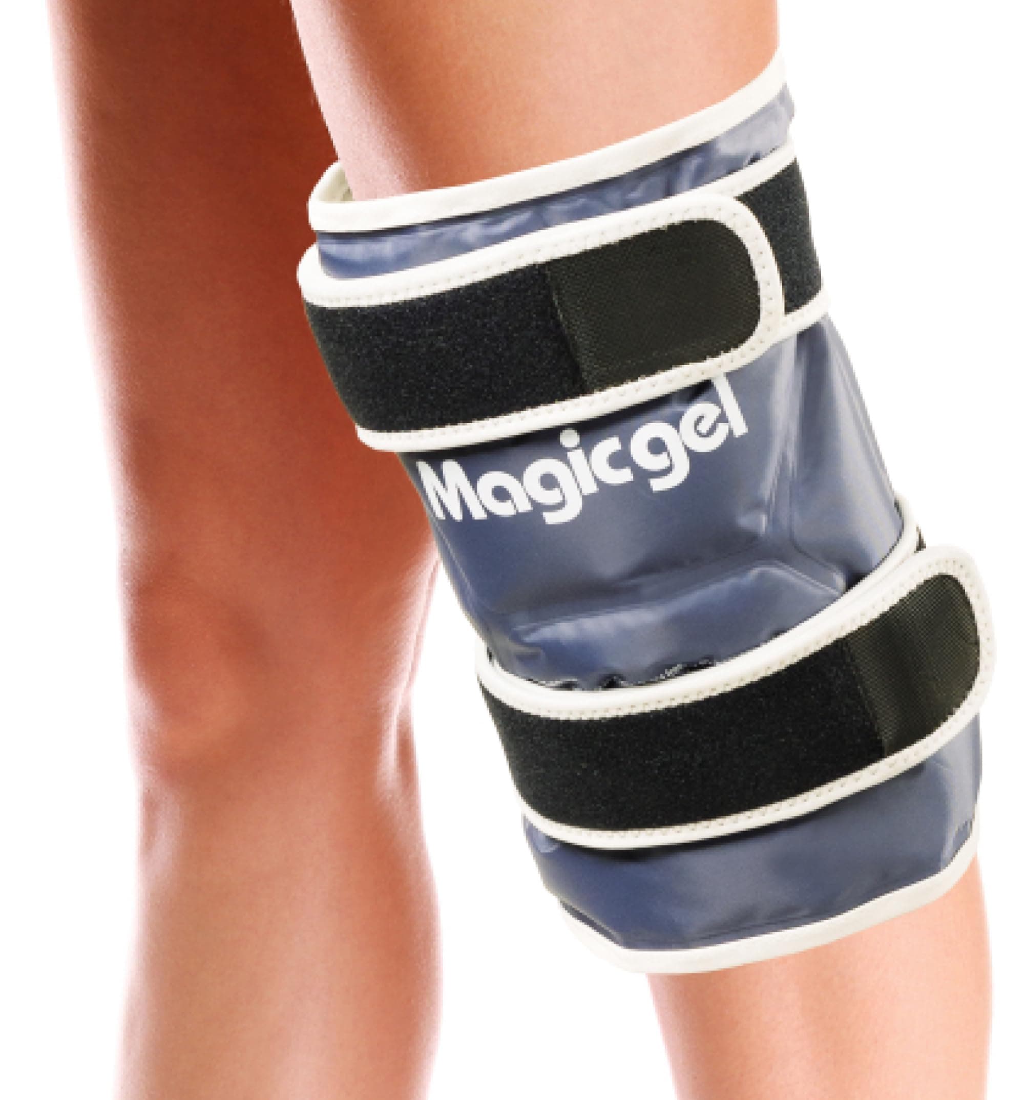 Magic Gel Ice Pack for Knee - Reusable Cold Wrap for Injuries - Soft Flexible Cooling for Icing Knees, Elbow, Calf, Wrist - Adjustable Wraparound Straps