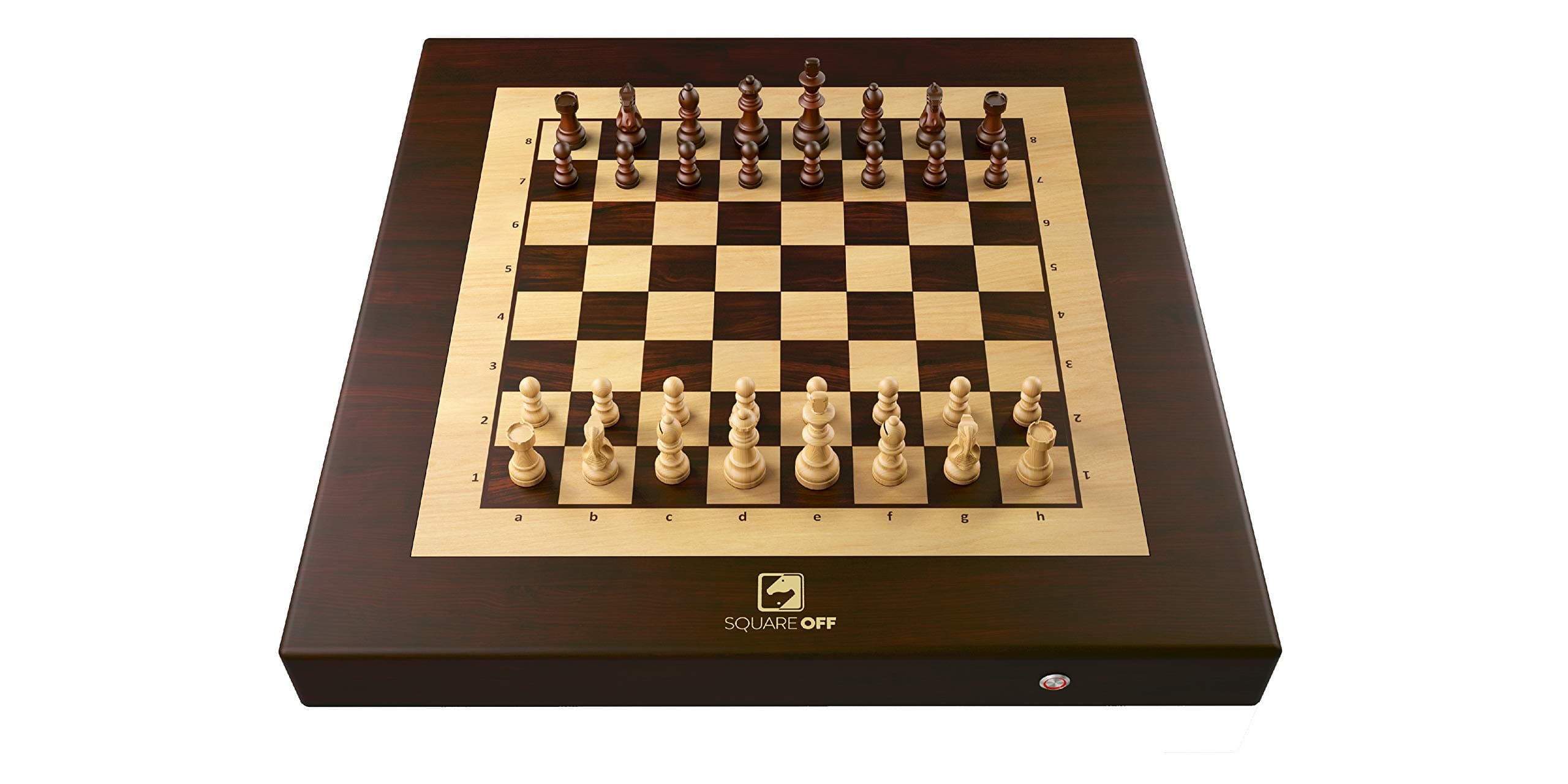 Square Off Chess Set - an Electronic Chessboard, which Moves The Opponent's Wooden Chess Pieces on its Own. Kids or Adults can Play Against The AI or Any Online Chess Player Across The Globe.