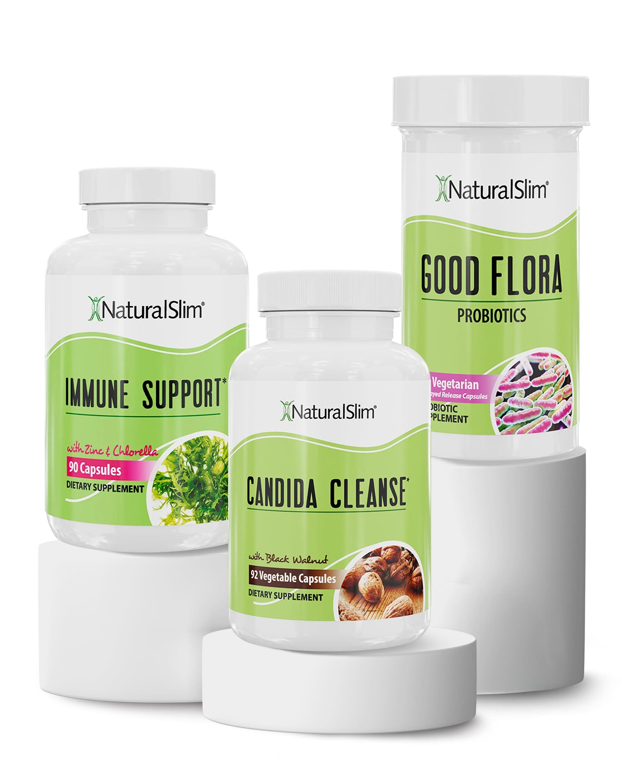 NaturalSlim Candida Cleanse Support Supplements Bundle – Candiseptic Kit with Nutritional & Digestive Support Capsules – Wellness System Formulated by Frank Suárez (2 Pack)