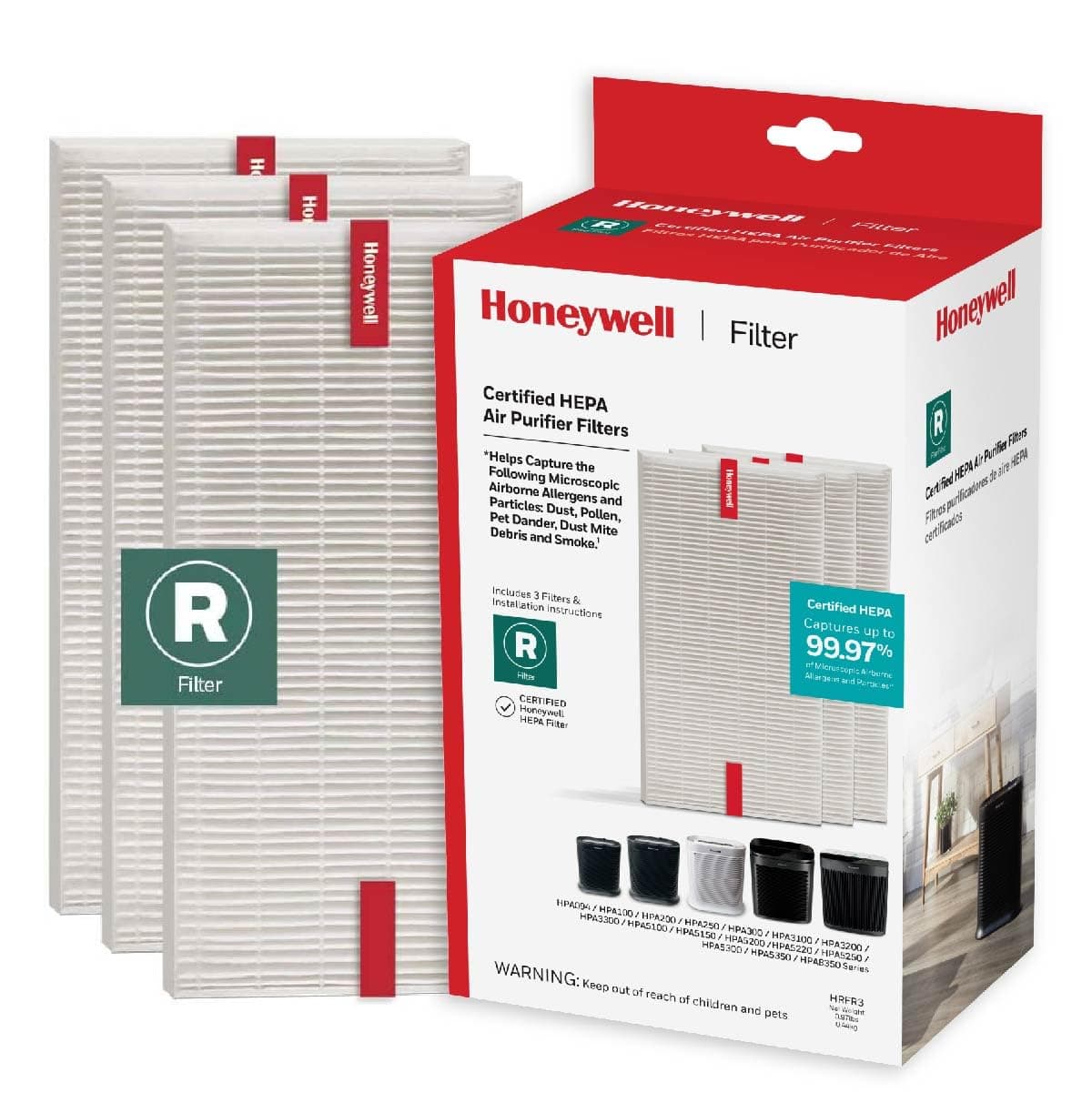 Honeywell Filter R True HEPA Replacement Filter - 3 Pack, HRF-R3 by Kaz