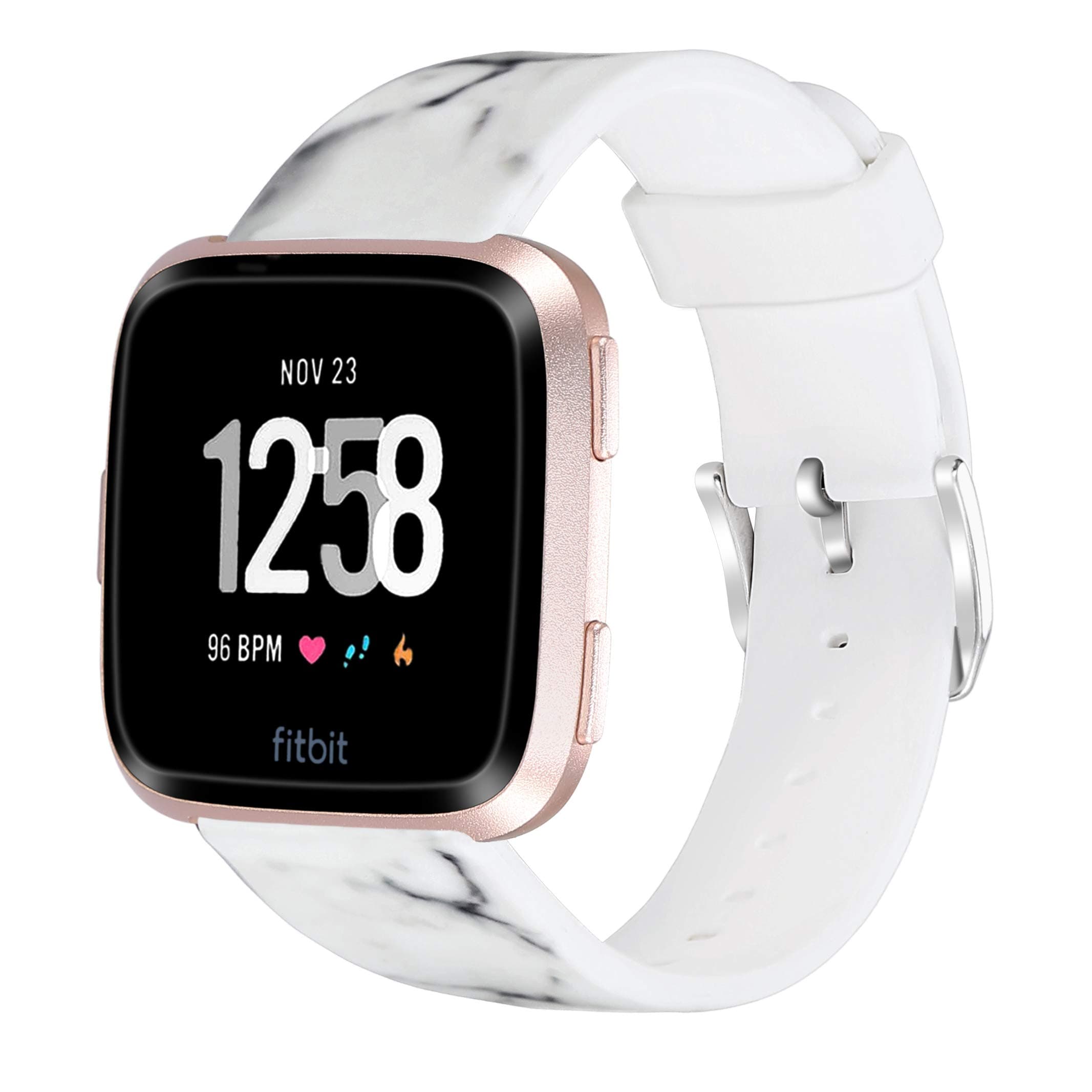 ownace Libra Gemini Bands Compatible Fitbit Versa, Bling Soft Silicone Fitbit Versa Bands, Metal Buckle Sport Wristband Strap Fitbit Versa Bands Women