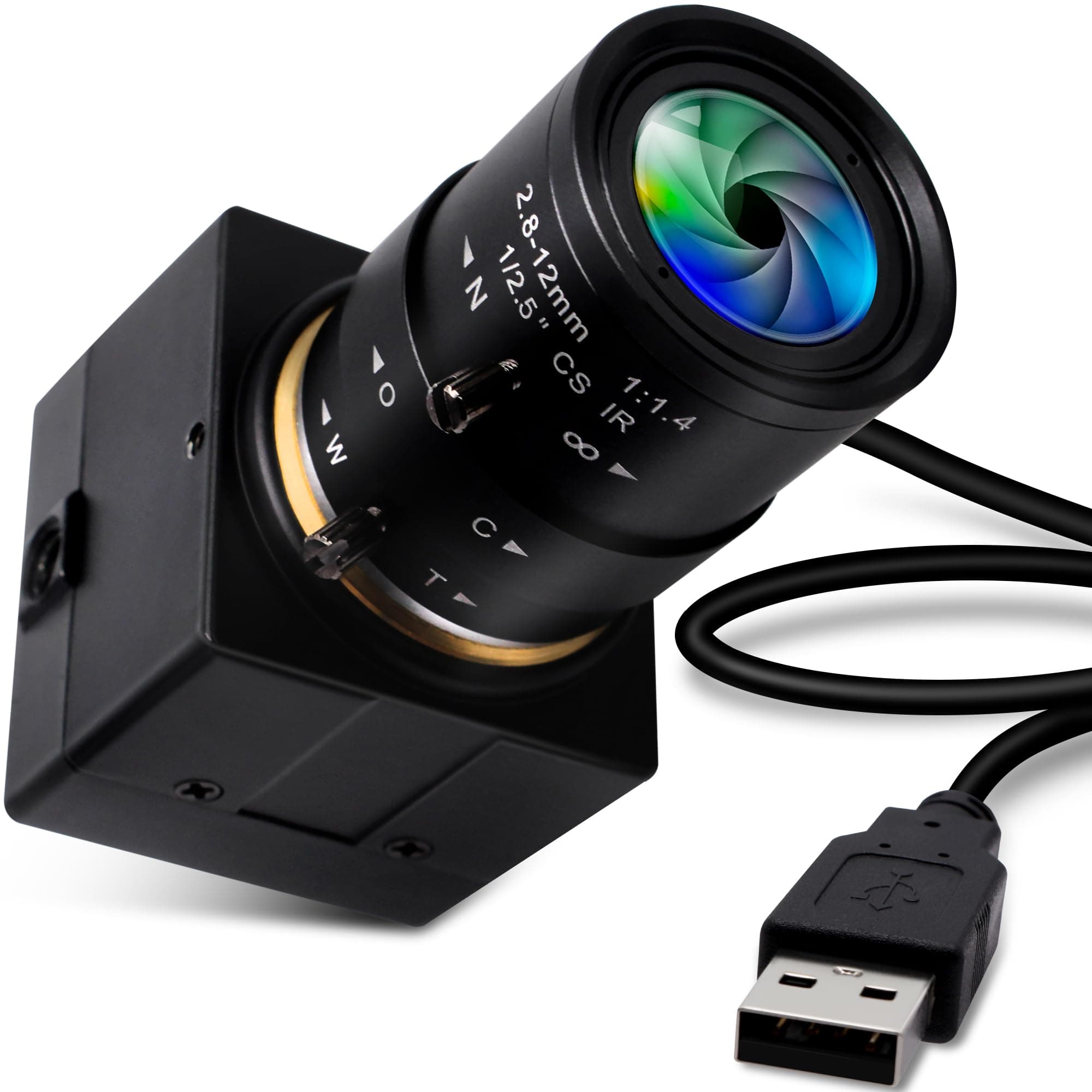2MP Webcam Wide Angle 2.8-12mm USB Camera Support 640×480@100fps