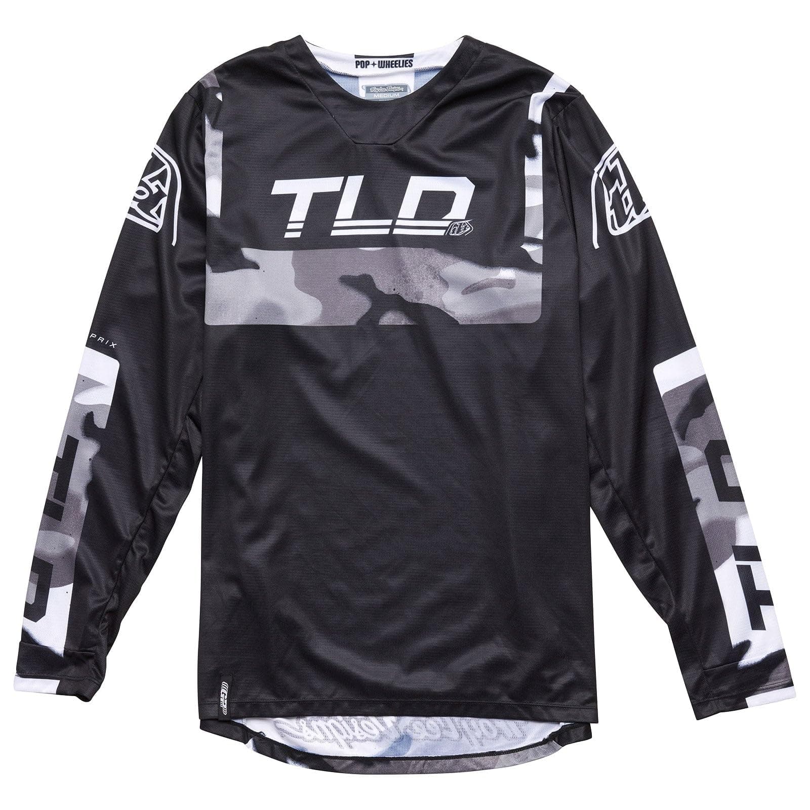 GP Adult Motocross Off-Road Dirt Bike Long Sleeve Jersey, Brazen Camo, Gray, X-Large
