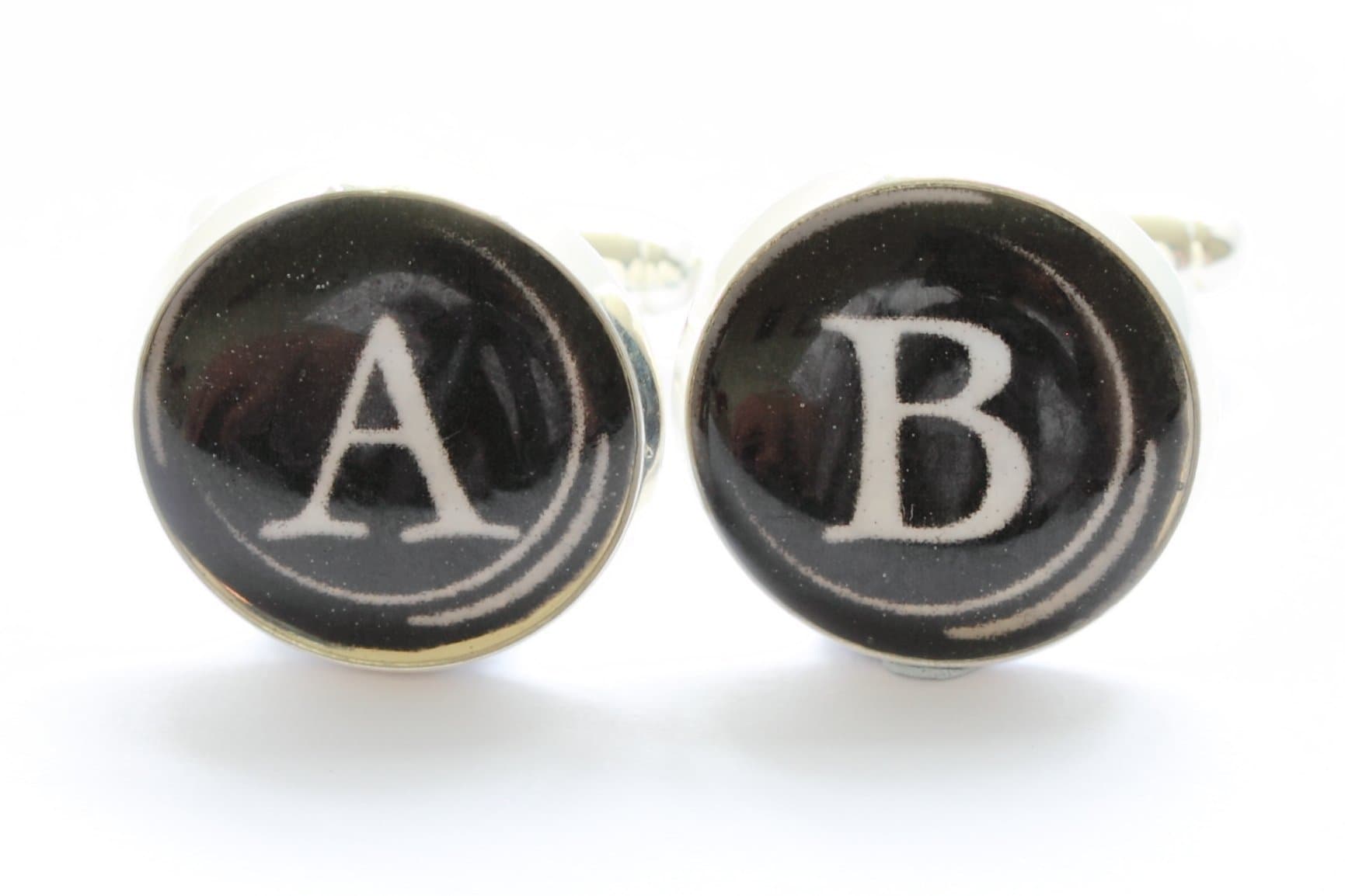 Personalised Typewriter Key Cufflinks, Monogram Cufflinks, Letter Cufflinks, Personalised Monogram Cufflinks