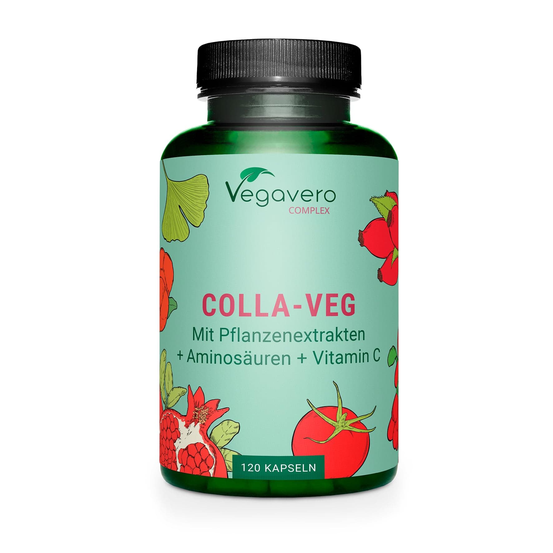 – Vegavero Vegan Collagen Supplement 2000 mg | Complex with L-Lysine, L-Proline, Vitamin C (Acerola) & Superfoods Extracts | NO Additives, Lab-Tested | 120 Capsules