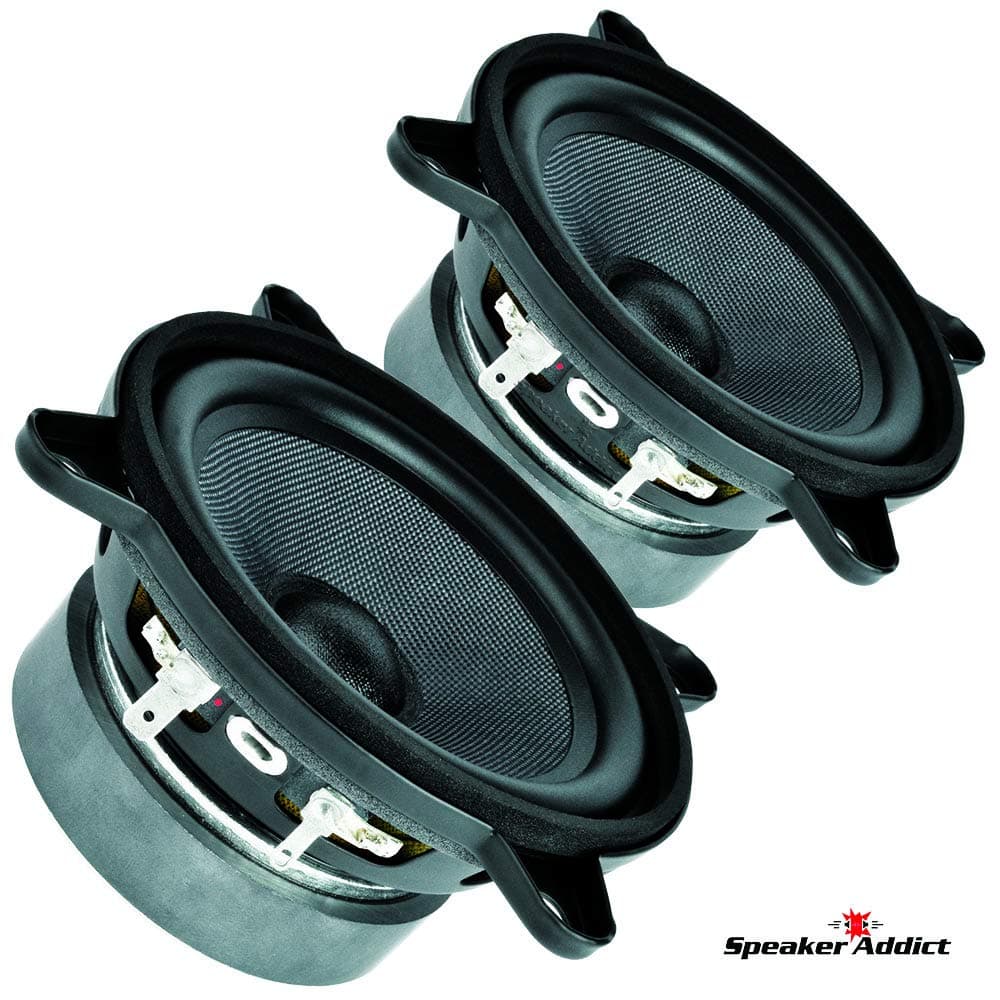 Pair Faital Pro 4FE35 4" Midrange Full Range Woofer Speaker 16 ohms 60W 91dB