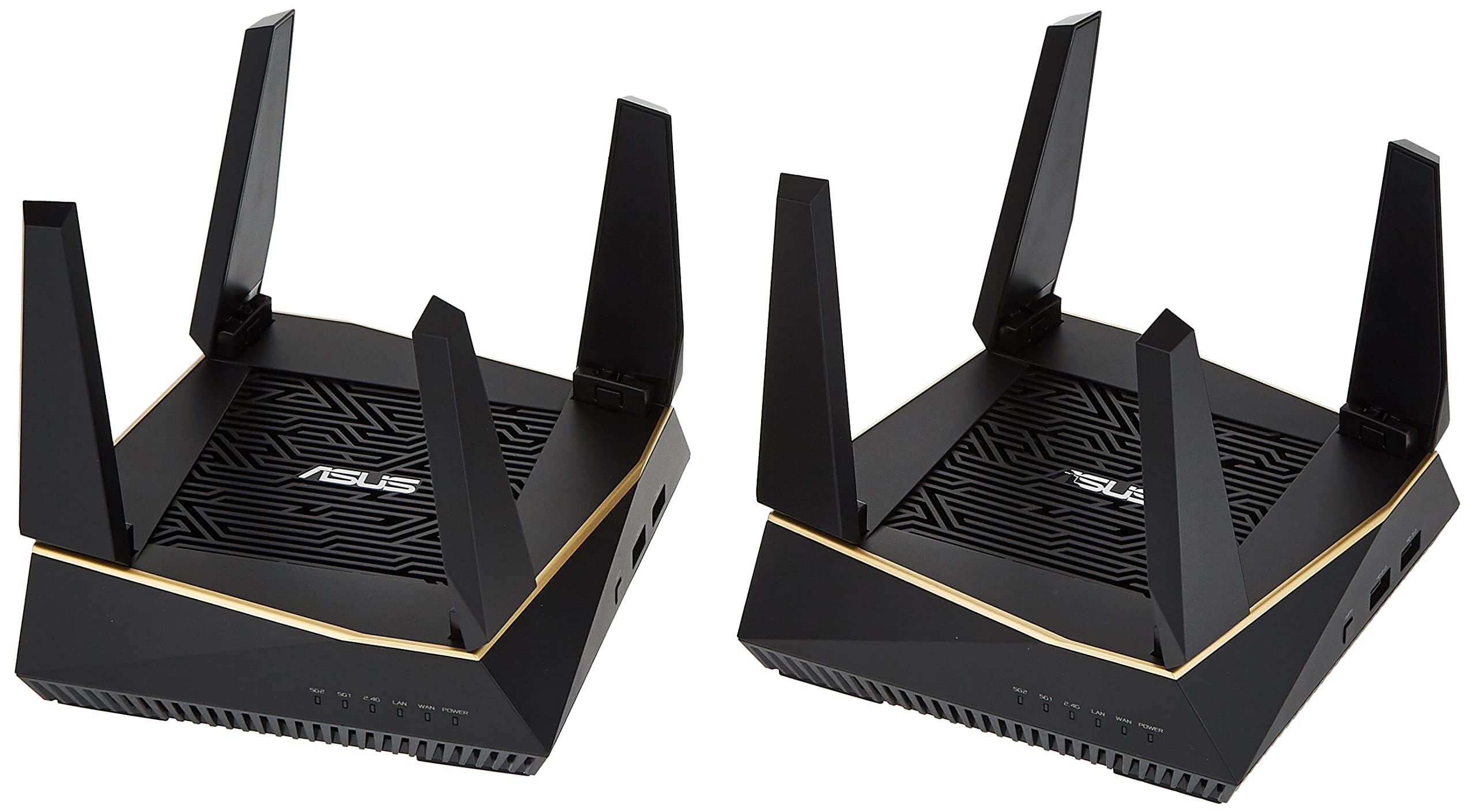 Asus RT-AX92U, 2 Pack Performance Mesh Tri-Band 802.11 AX6100 Wi-Fi Router