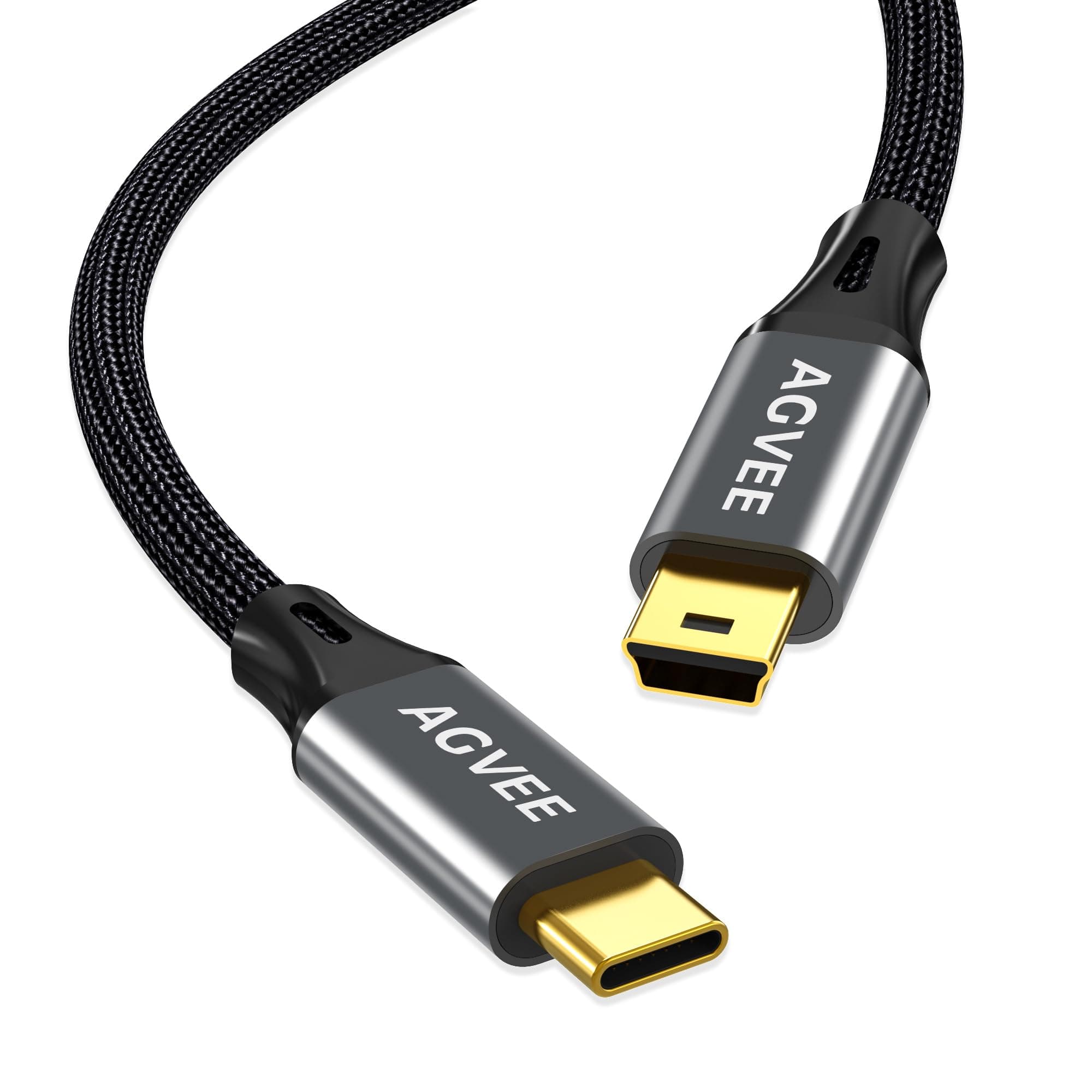 AGVEE USB-C to Mini-B USB Charger Cable BC2MN-GBB21