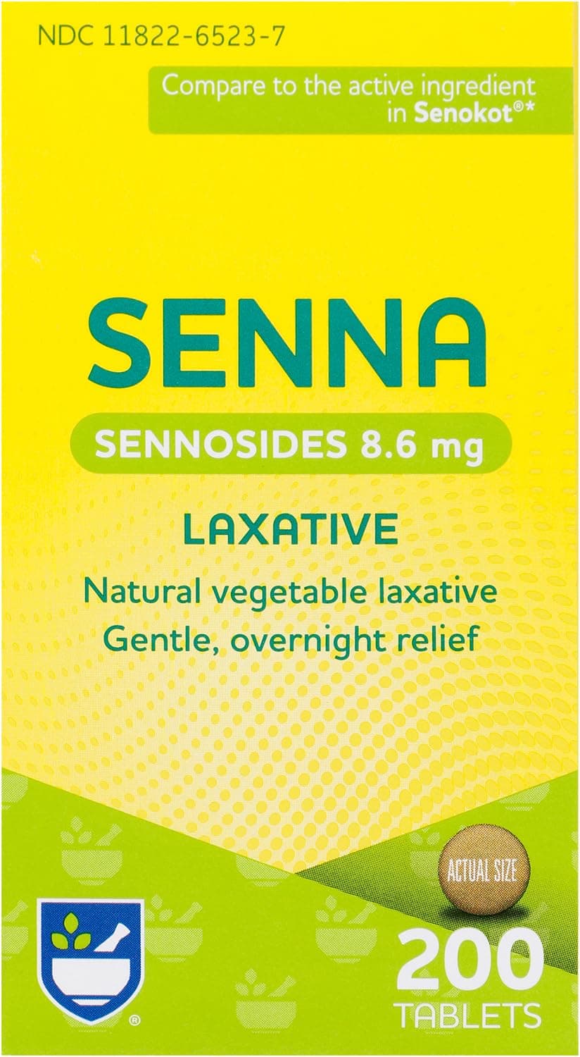 Rite Aid Pharmacy Vegetable Laxative Tablets, Senna Formula - 200 ct