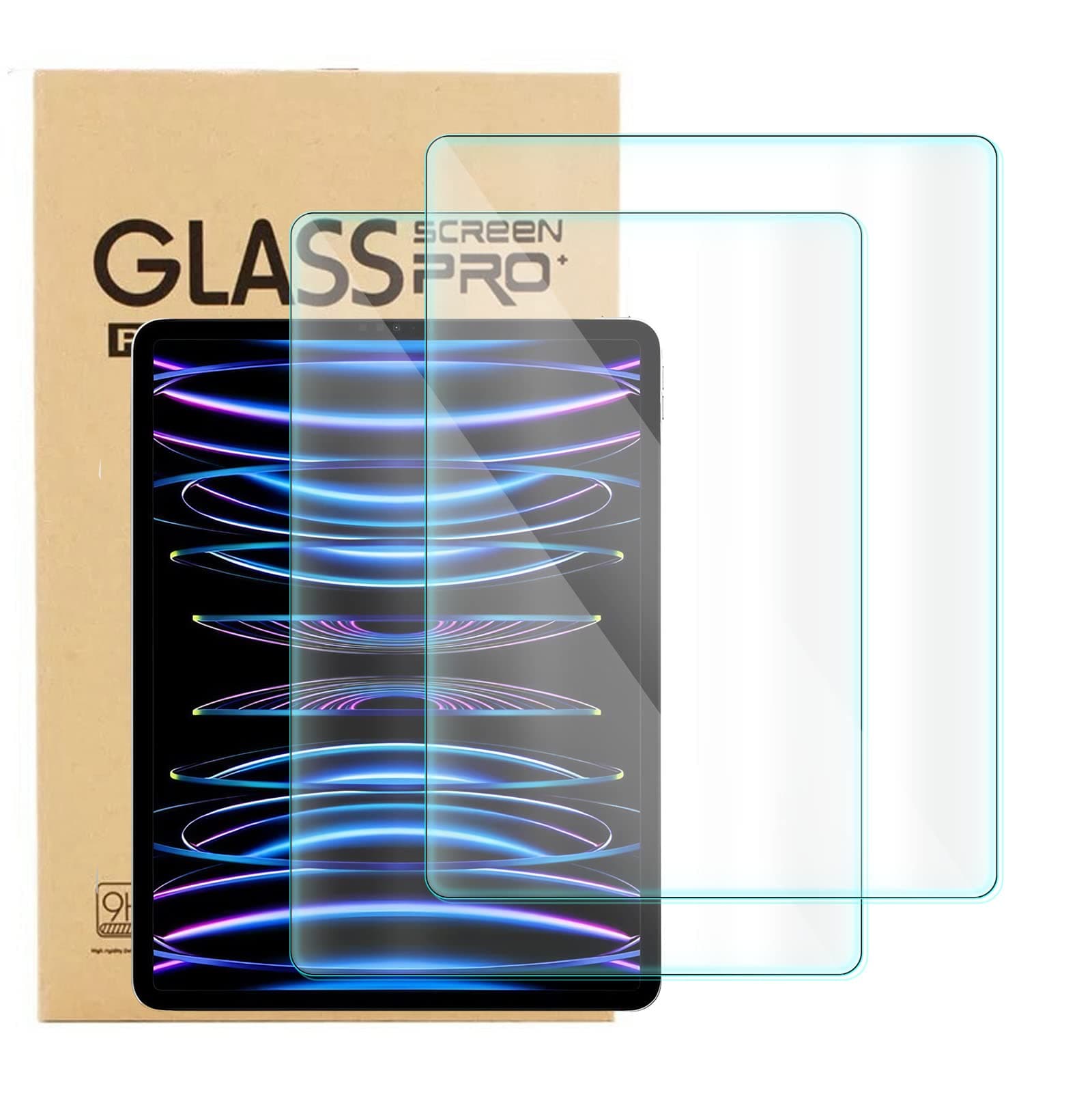 Tempered Glass Screen Protector Compatible with iPad Air 5th 4th Generation 10.9 Inch 2022/2020, iPad Pro 11" 2018/2020/2021, 2 Packs Tablet Screen Protector