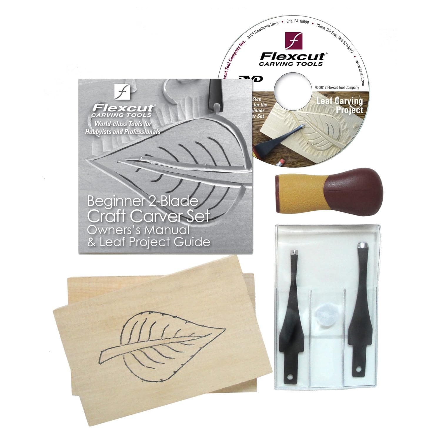 Flexcut Carving Tools, 2-Blade Beginner Craft Carver Set