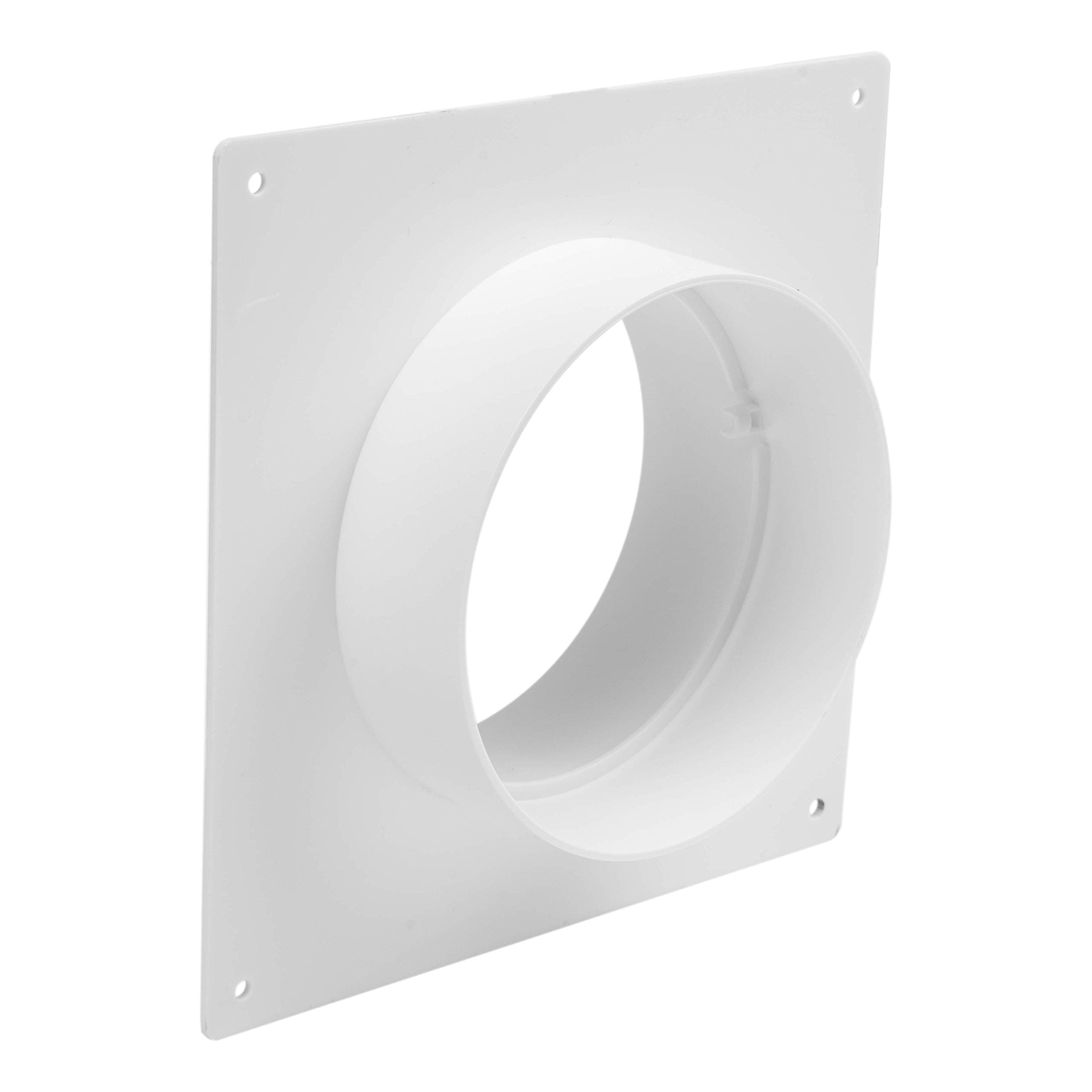 4" inch Plastic Straight or Flexible Pipe Flange for Extraction Fans, Heating and Cooling Duct Connection. Round Duct Connector Flange