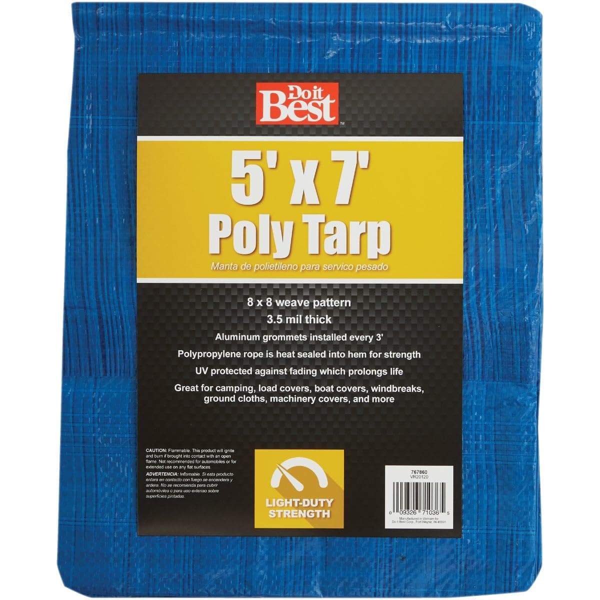 Do it Best Blue Woven 5 Ft. x 7 Ft. General Purpose Tarp - 1 Each