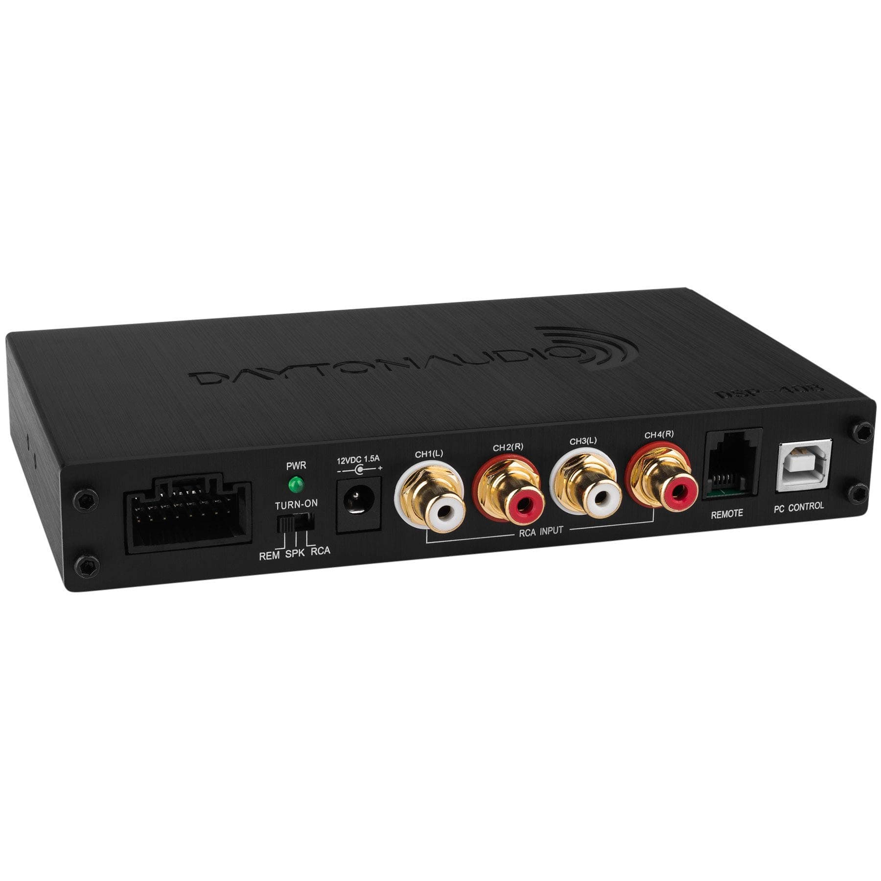 Dayton Audio DSP-408 4 Input 8 Output DSP Digital Signal Processor with Built in EQ Crossovers, Time Alignment, and in-Put/Output Mixing for Home and car Audio