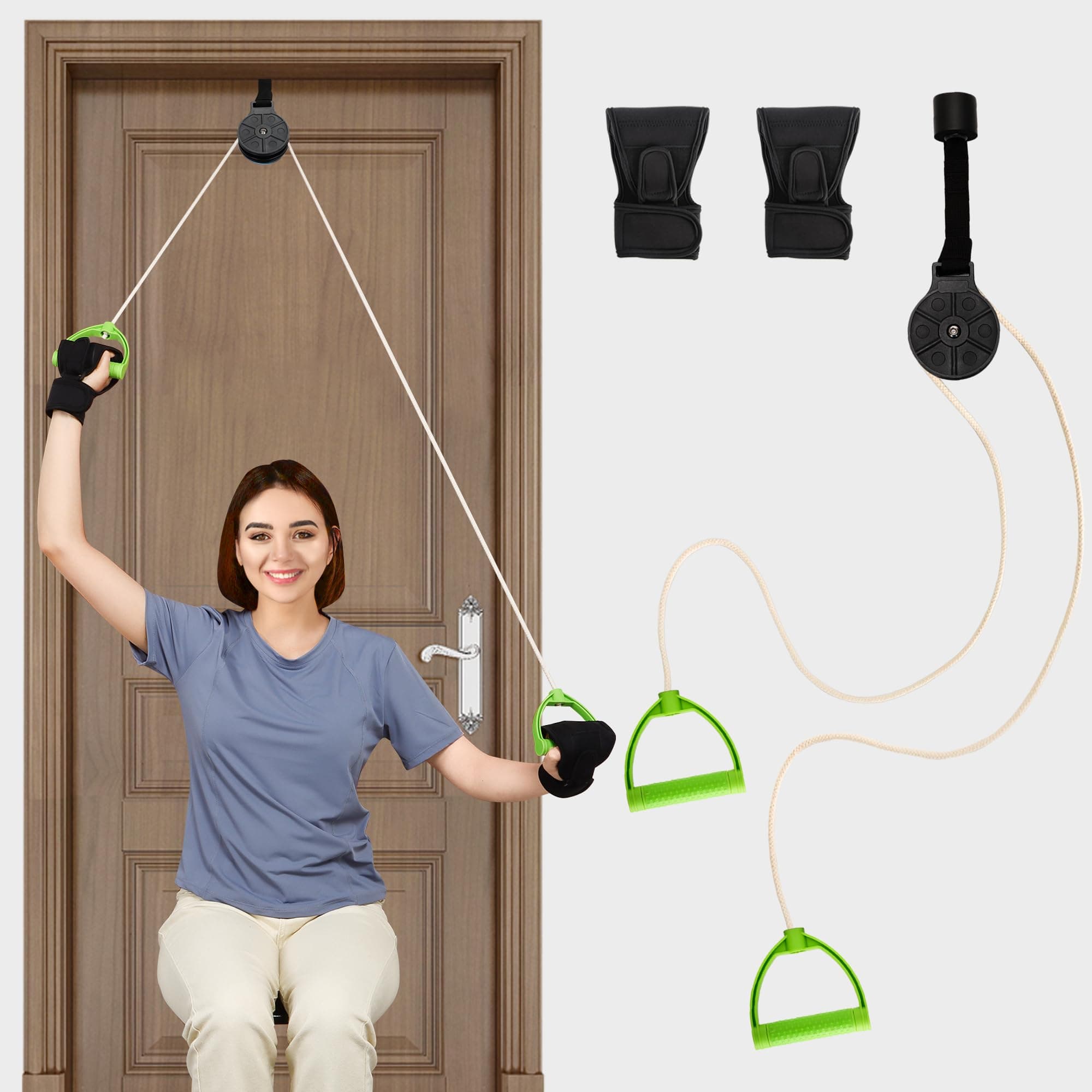 REAQER Shoulder Exercise Pulley Over Door