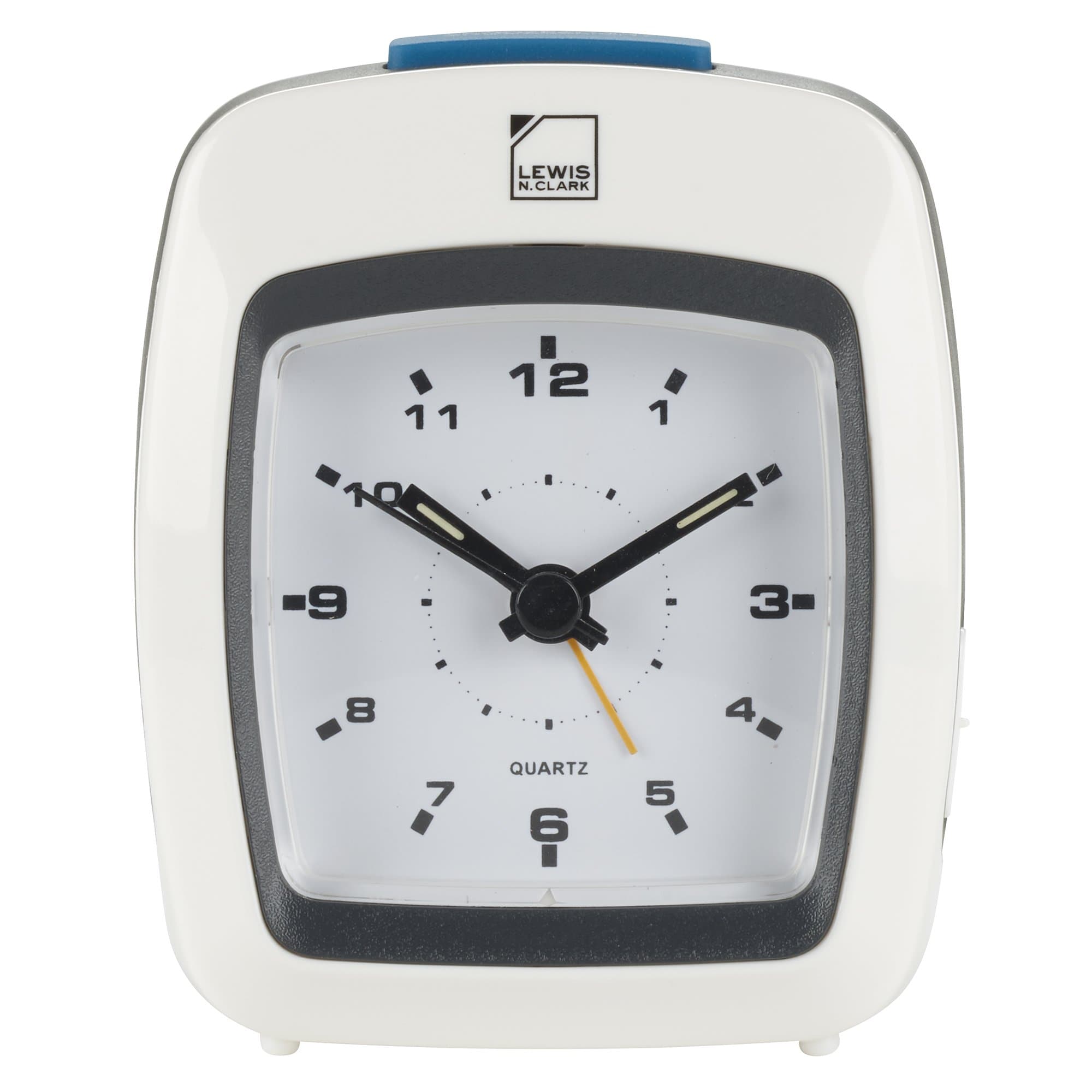 Analog Alarm Clock, White, One Size