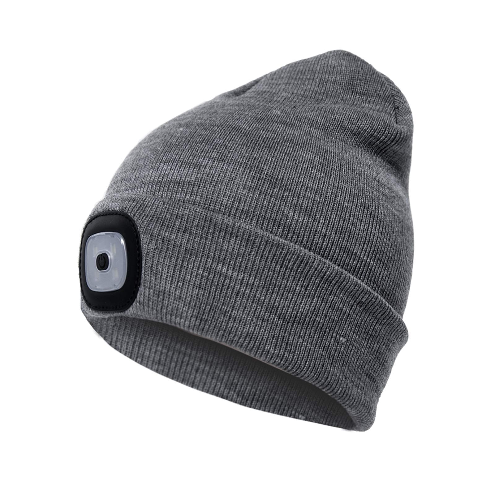 LED Beanie Hat with Light,USB Rechargeable Light Up Hat with Adjustable Brightness,Ultra Soft Material
