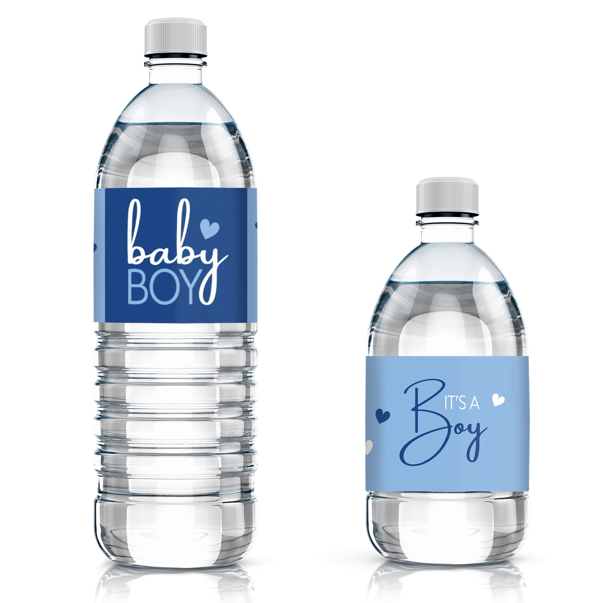 24 Blue It's a Boy Water Bottle Labels