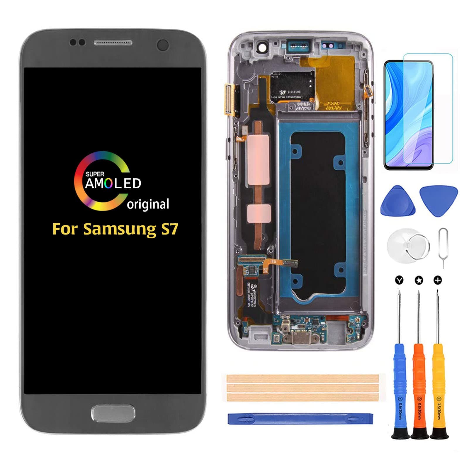 A-MIND Original for Samsung Galaxy S7 G930 Screen Replacement Include Frame (Not for S7 Edge) 5.1inch Touch Digitizer LCD Display Assembly Repair Kits (Black)