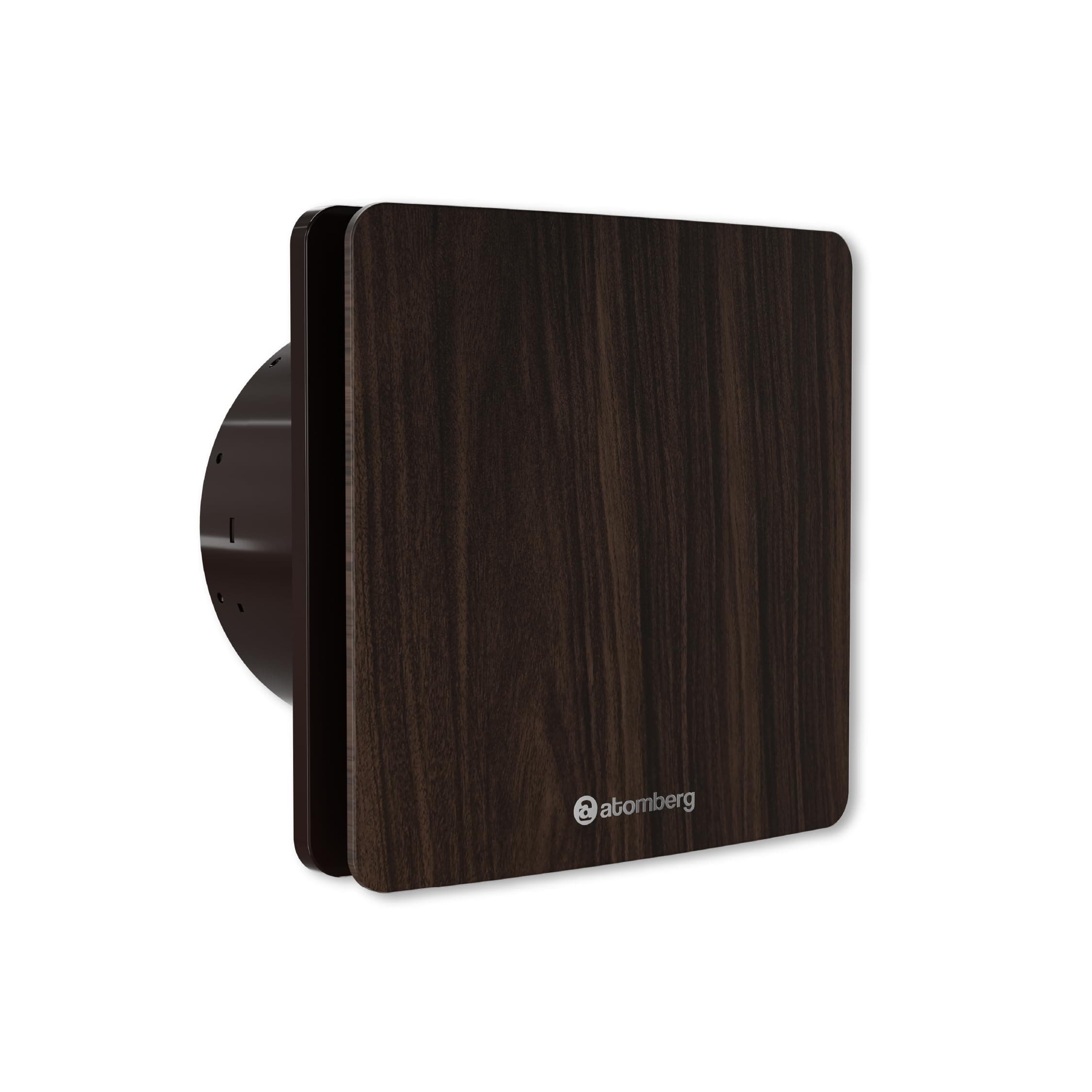 atomberg Studio Exhaust 6 Inches | Suitable for Bathroom, Kitchen | BLDC Motor | Easy to Clean | 2 Year Warranty (Dark Wood)