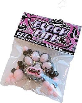 1 Pcs Taba Squishy Kit Kawaii Cat Paw Squishy Fidget Toy, Cute Cat Squishy's Sensory Toys, Pinch Family Squishy Toys, Stress Relief for Party Favors, Cat Mochi Squishy for Adults (Black Pink)