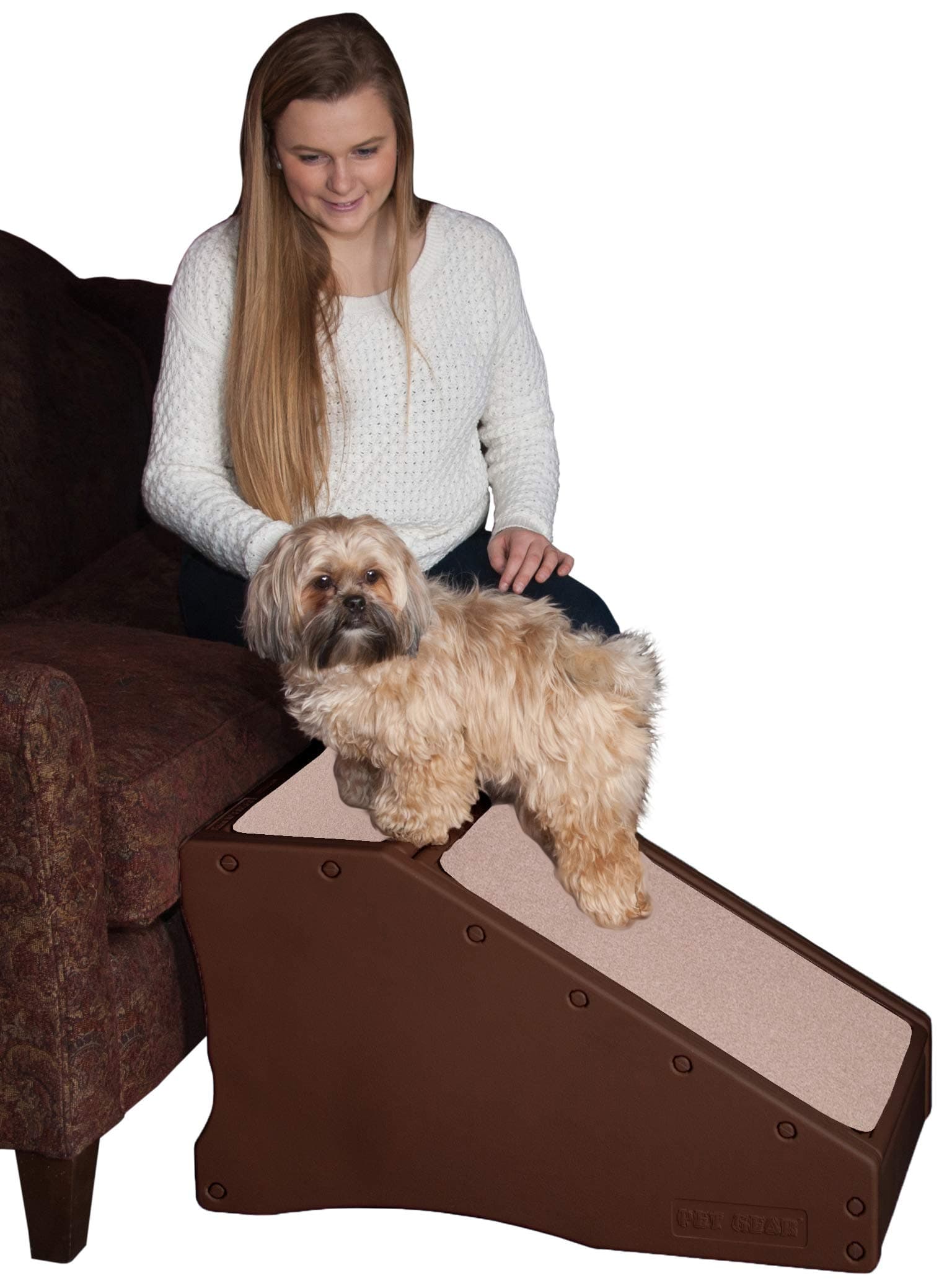 Pet Gear Step/Ramp Combination, Chocolate Brown