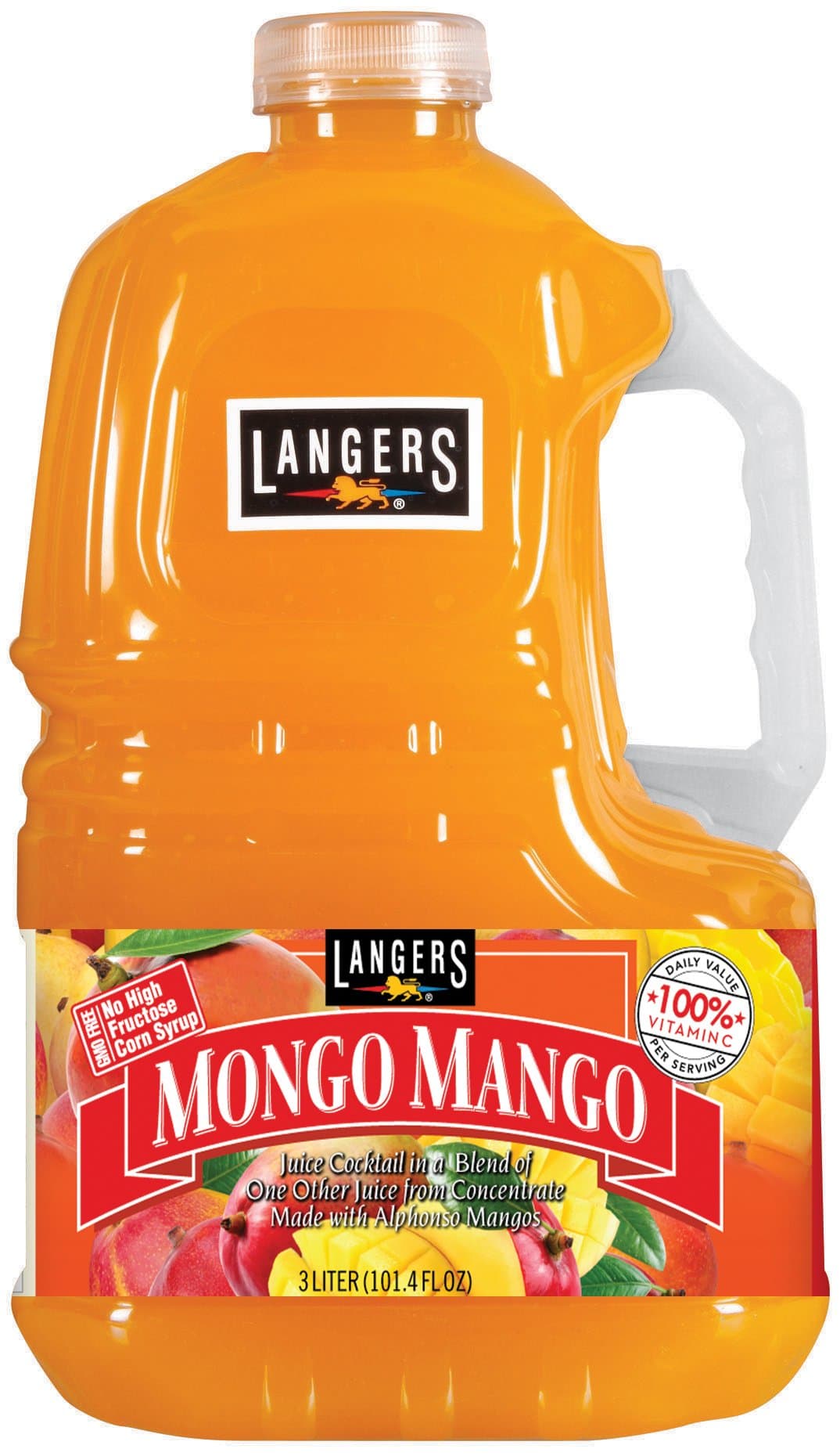 Langers Juice Cocktail, Mongo Mango, 101.4 Fl Oz (Pack of 4)