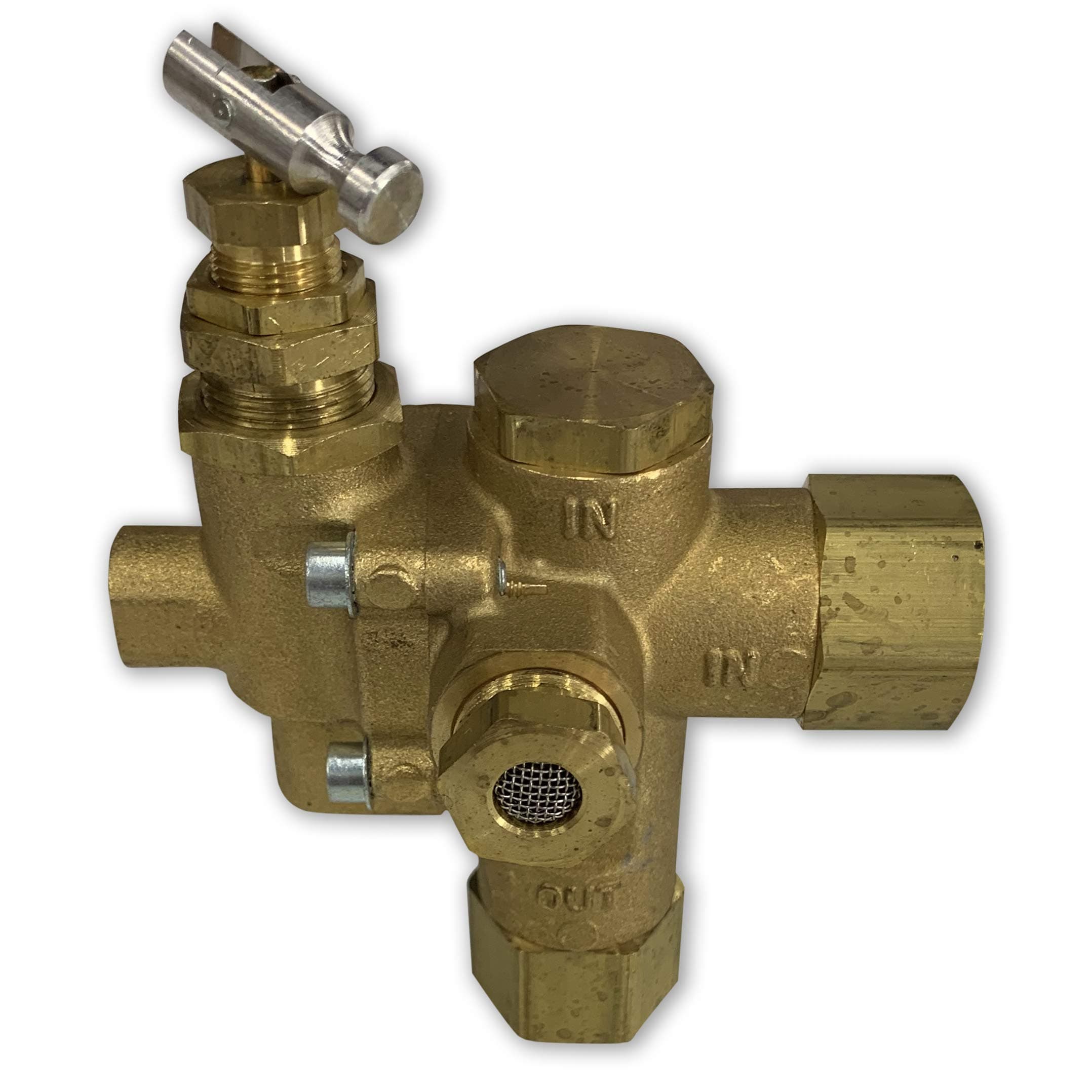 Air Compressor Pilot Check Valve Unloader Combination Gas Discharge All in ONE Valve for Gas Powered COMPRESSORS 1/2" Female NPT Side Inlet X 1/2" Female NPT Outlet