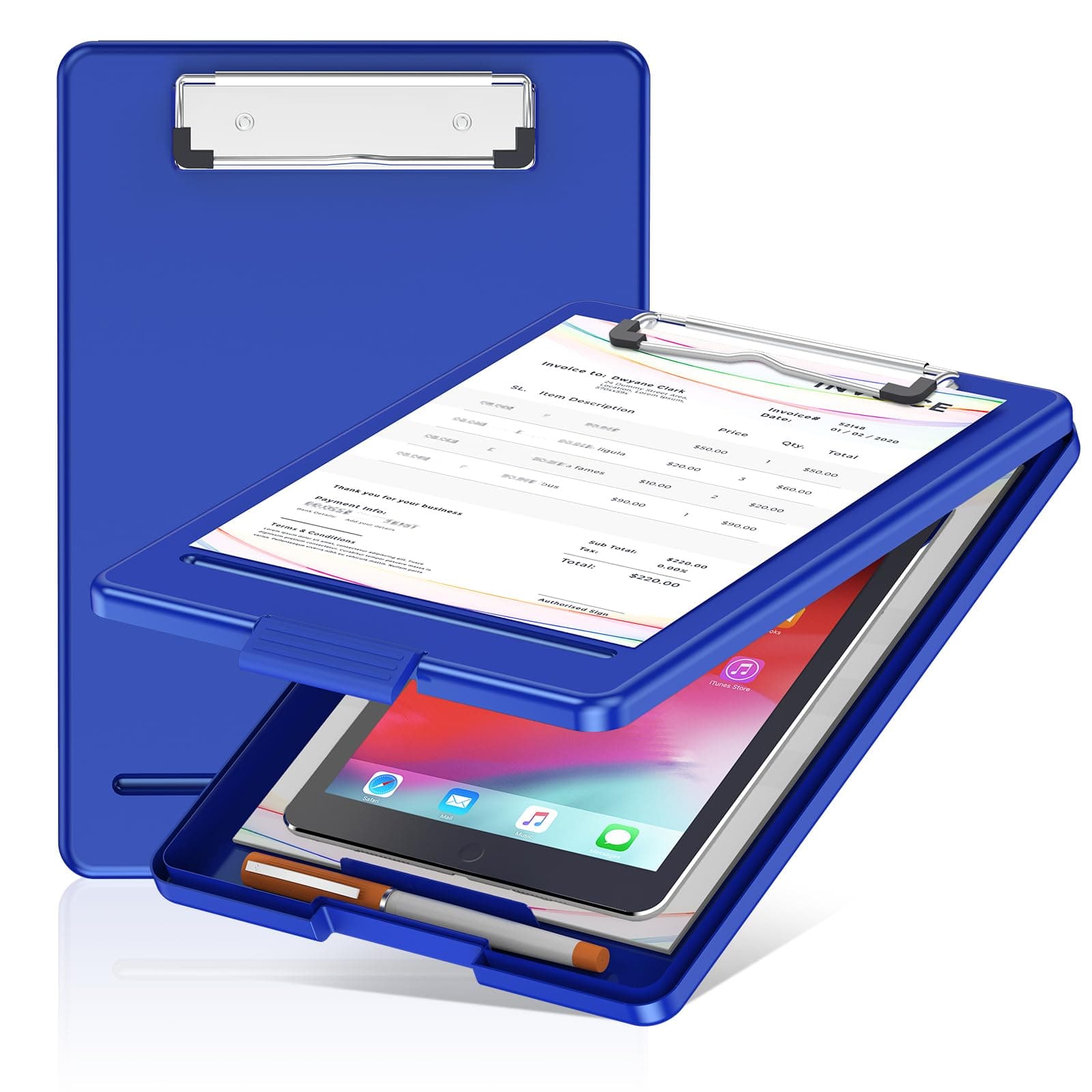 SUNNYCLIP Plastic Storage Clipboard