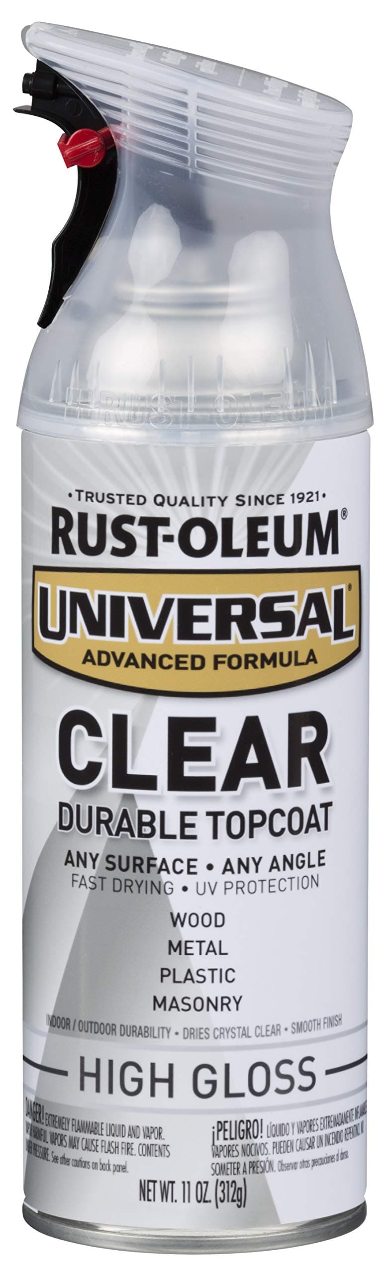 302110 Universal Spray Paint, High Gloss Clear