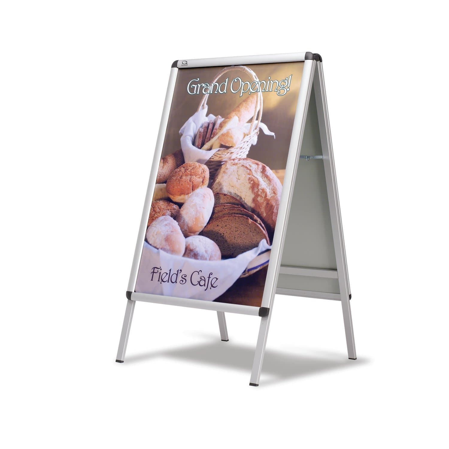 Quartet Improv A-Frame Double (2-Sided) Sign, 3 x 2 Feet, Indoor/Outdoor Use, Aluminum Frame (AF32)