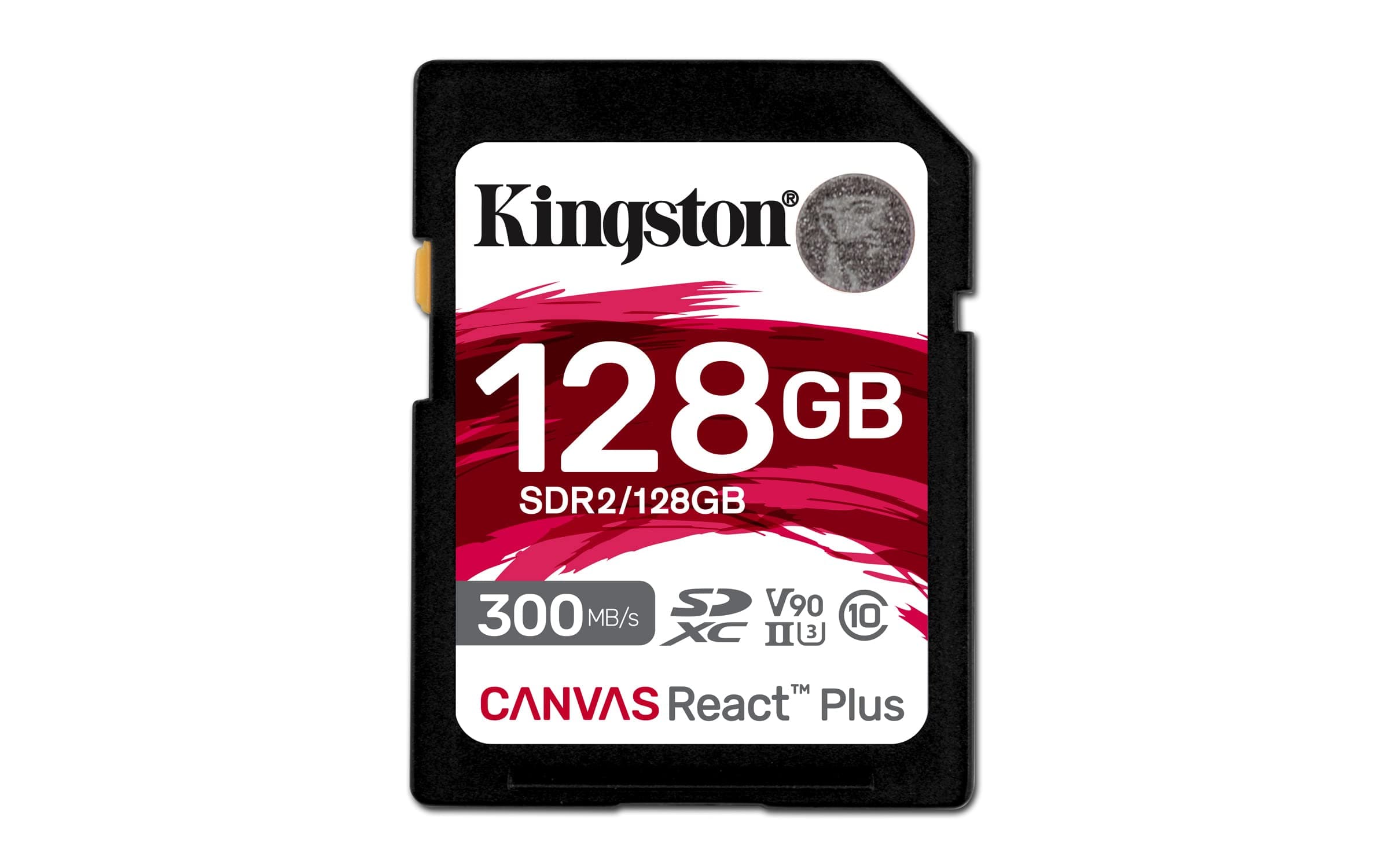 Canvas React Plus 128GB SD Card | SDXC UHS-II | 300R/260W U3 V90 | Full HD/4K/8K | SDR2/128GB