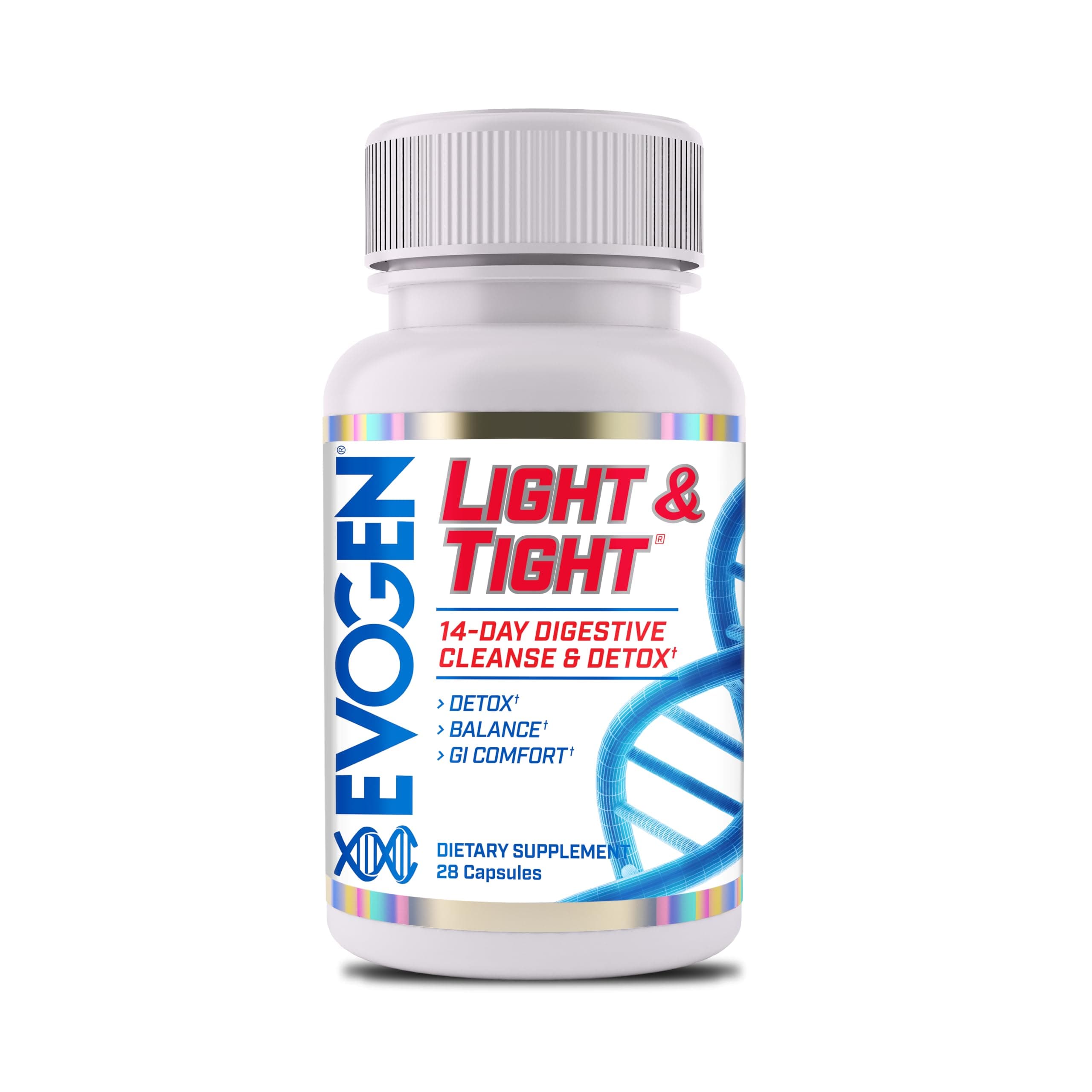 Evogen Light & Tight | GLP-1 Support | 14 Day Colon Cleanser & Detox for Weight Loss | Gut Cleanse | Body Detox Pills for Men & Women | Immune Health, Boost Energy & Improves Nutrient Absorption.