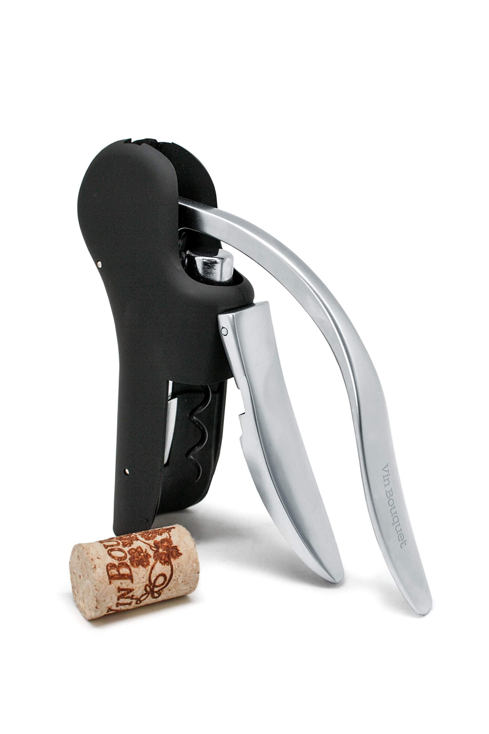 VB VIN BOUQUET FI 004 SET Lever Corkscrew Set in Rubber Finishing With Foil Cutter
