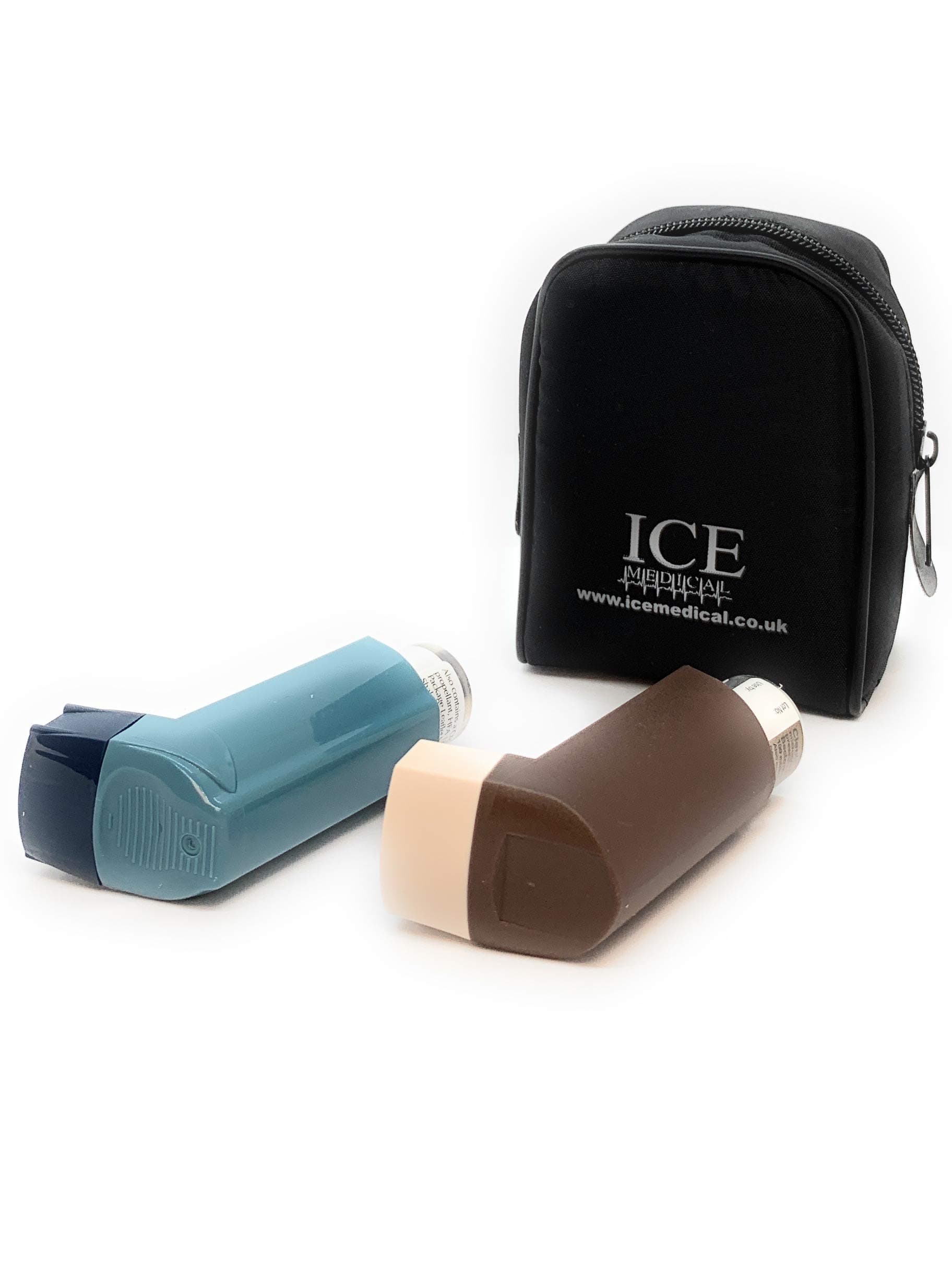 Asthma Inhaler Medication Bag - Small (Black)
