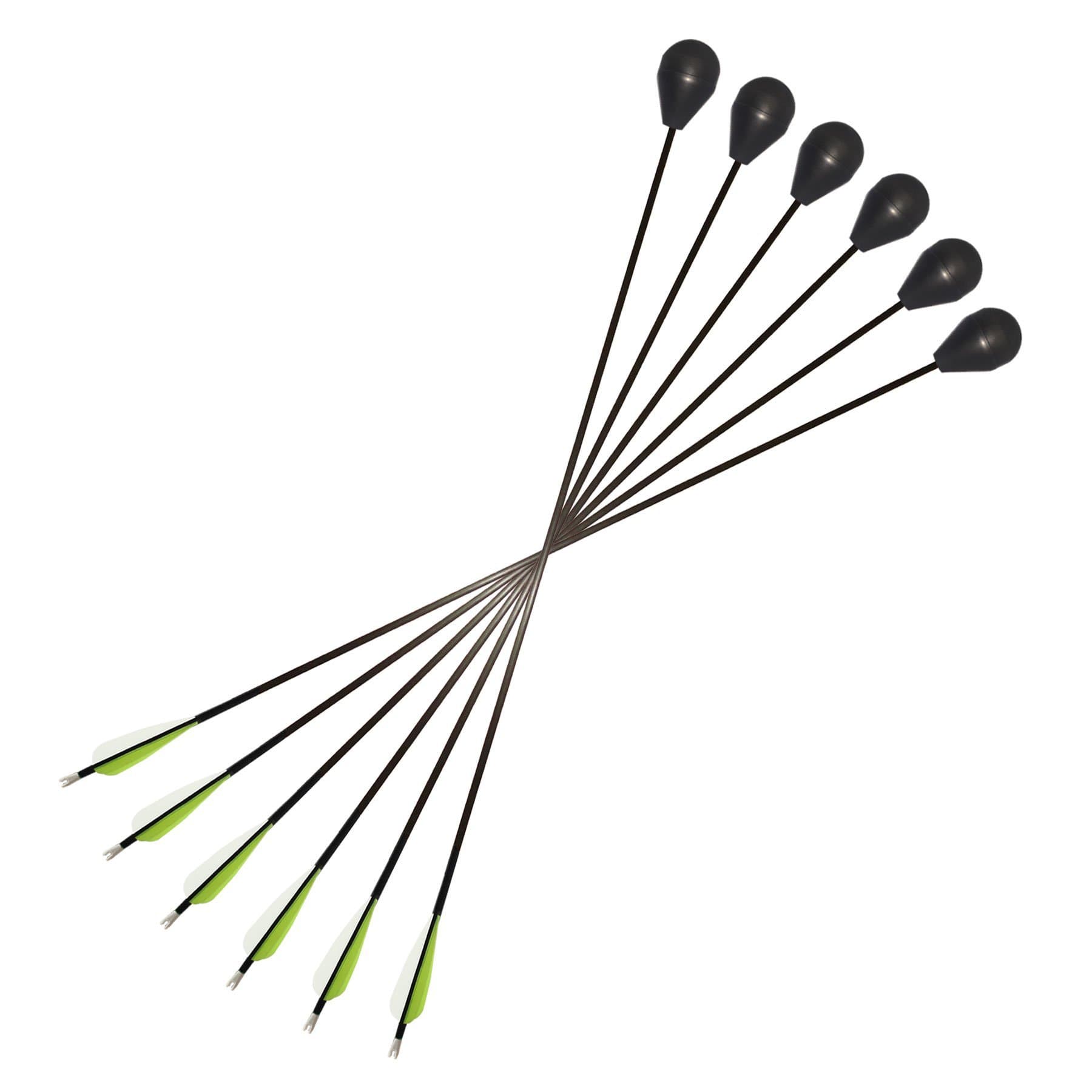 Round Foam Tip Safe Combat Archery LARP Arrow (Pack of 6)