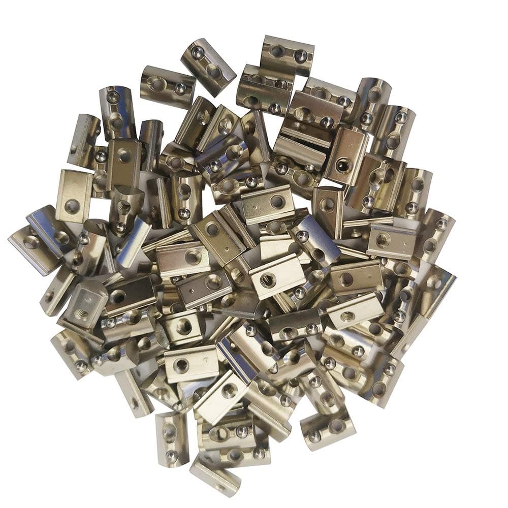 100-Pack 2020 2040 2060 Roll in Spring Loaded T Nut m3 for 20x20 20 Series Aluminum Extrusions 6mm Slot Aluminum Profile Accessories (M3)