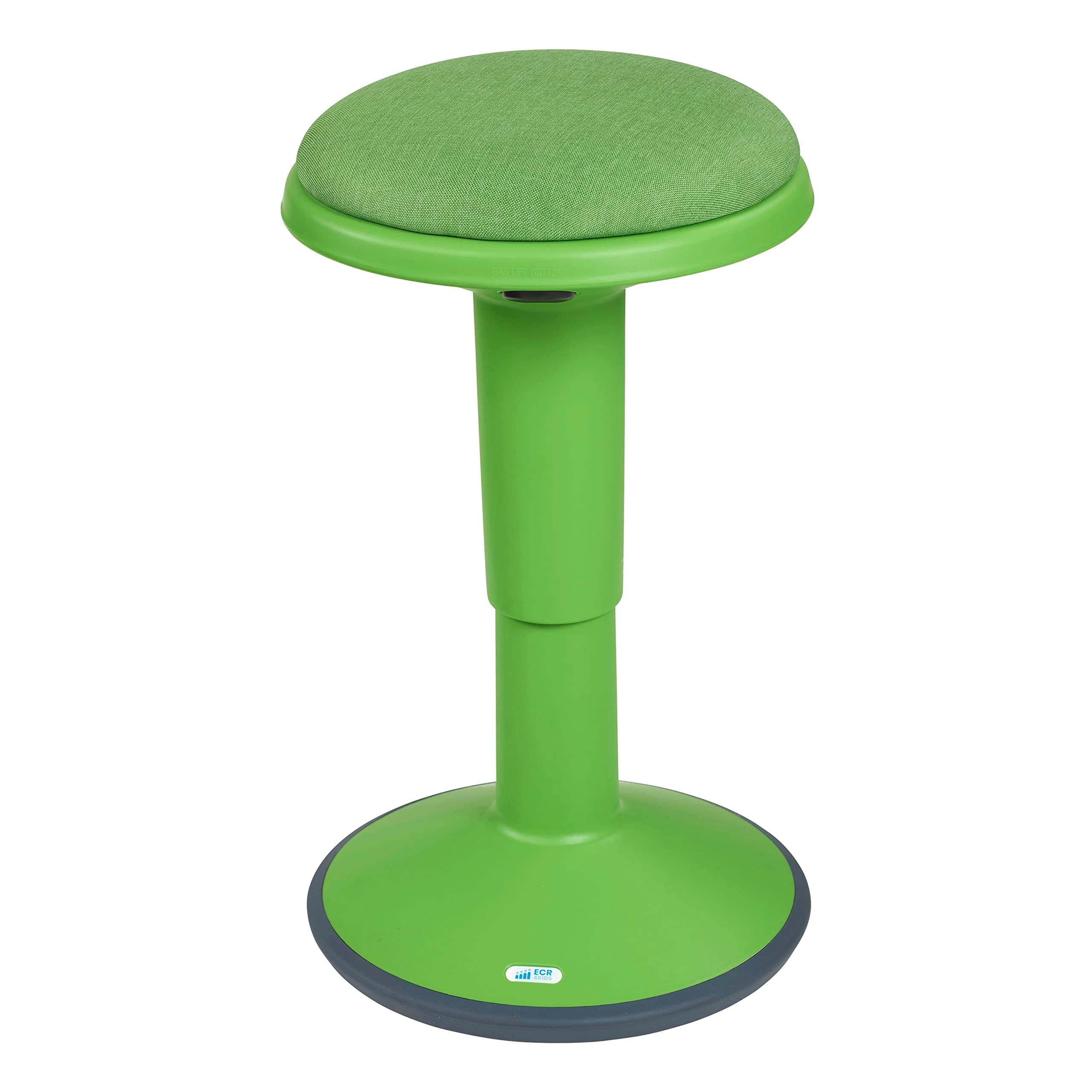 Sitwell Wobble Stool with Cushion, Adjustable Height, Active Seating, Grassy Green