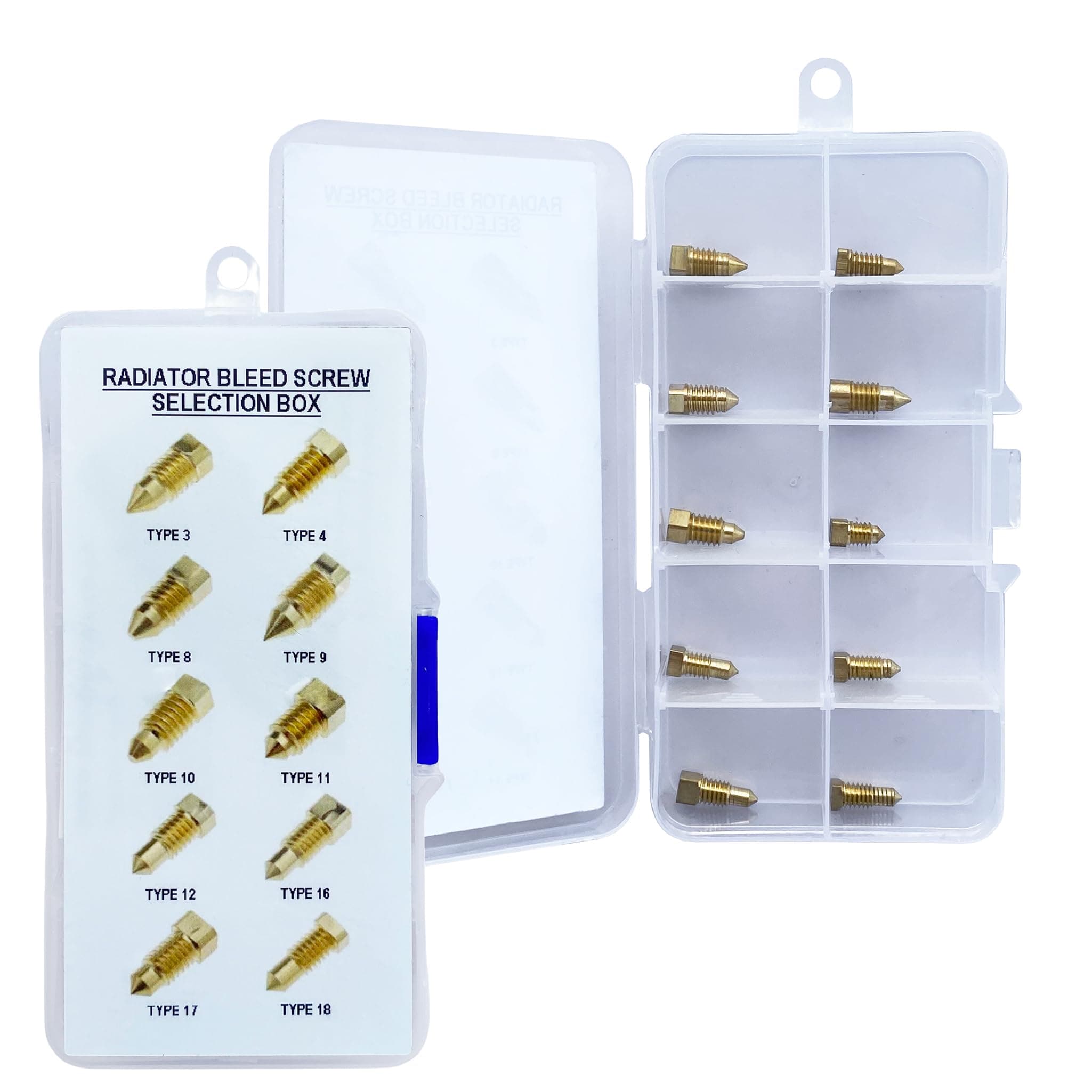 Radiator Bleed Screw SELECTION PACK 10 PACK Brass/Vent/Air/Valve/Purge
