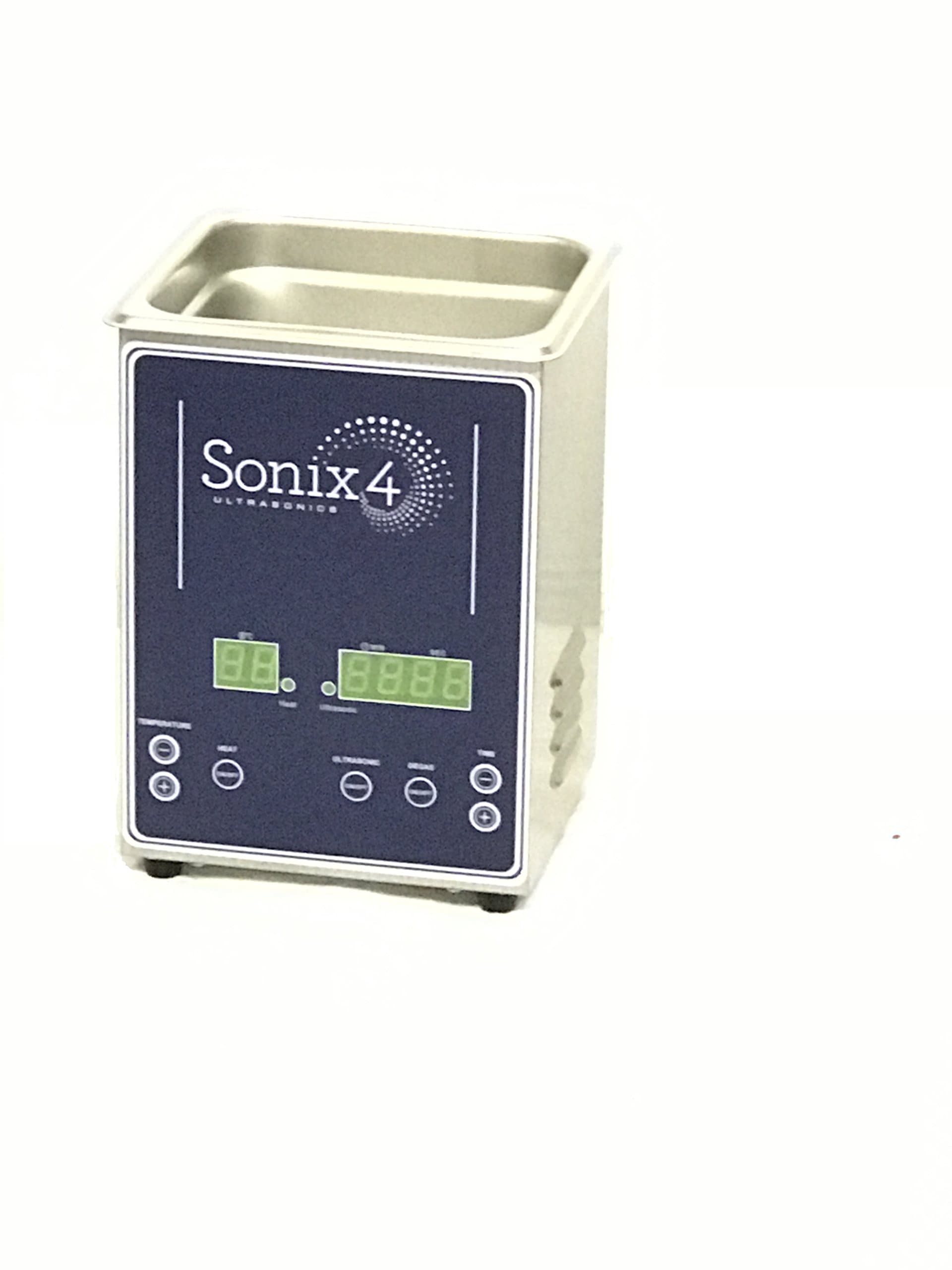 Sonix 4 E-Type Tabletop Digital Ultrasonic Cleaner (SE164H 2 Qt/2 L) - Stainless Steel Cleaner for Jewelers, Medical Practices, Food Processing, Automotive Components and Many More