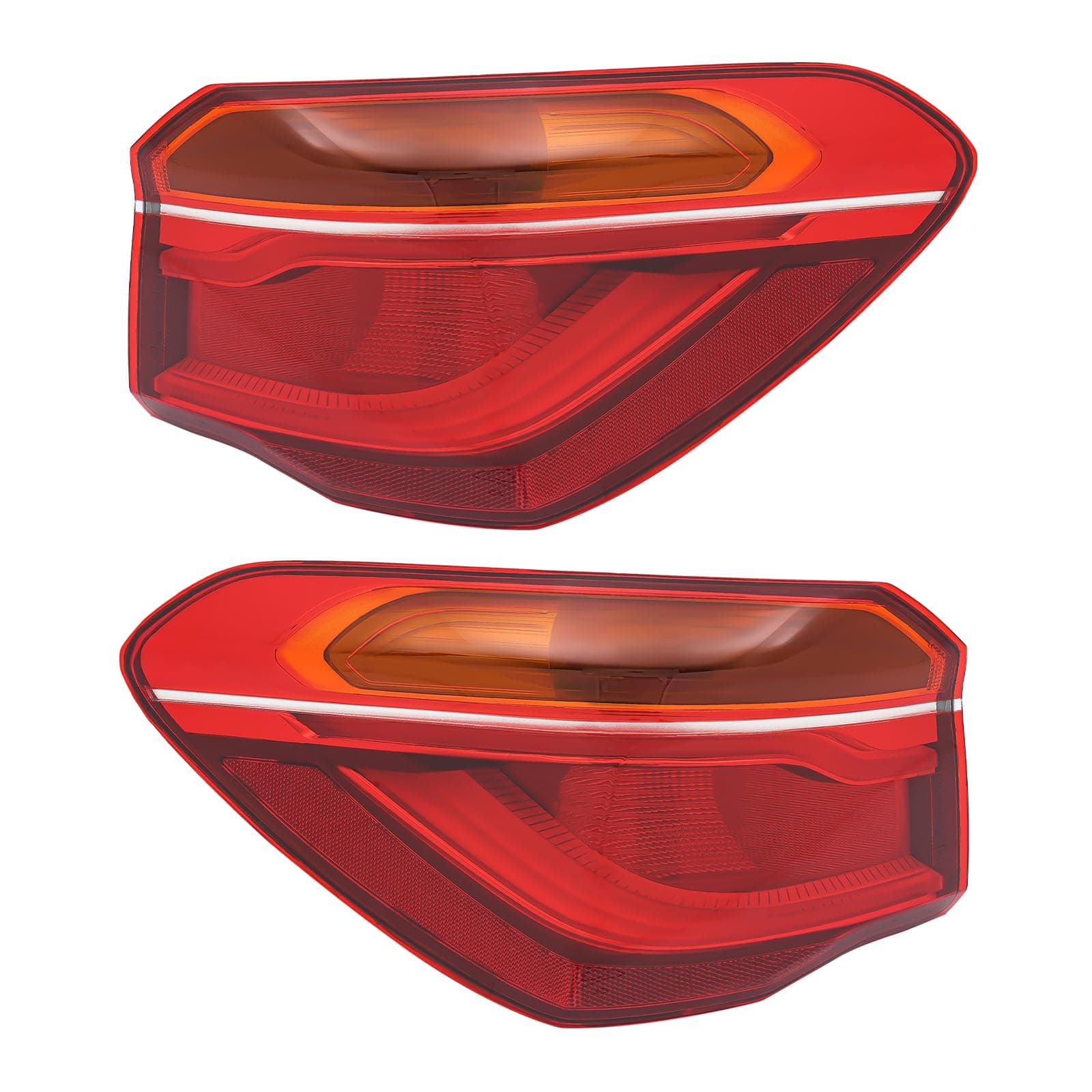 Tail Lights Assembly Compatible with 2016 2017 2018 2019 X1, Driver& Passenger Side LED Taillight Rear Tail Lamps Replacement for 63217488547, 63217488548, Black Housing