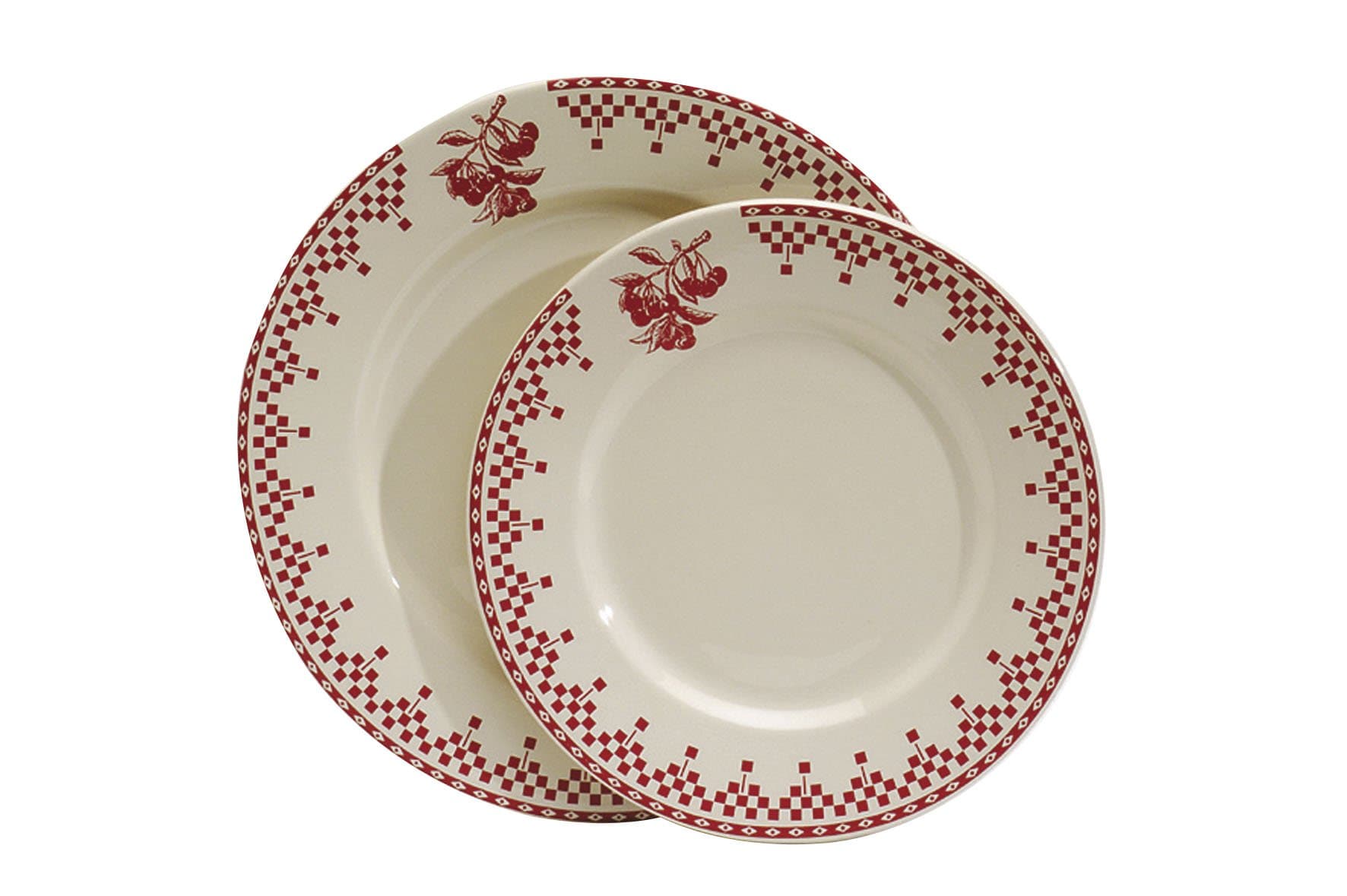 Comptoir de Famille "flat square plate, red