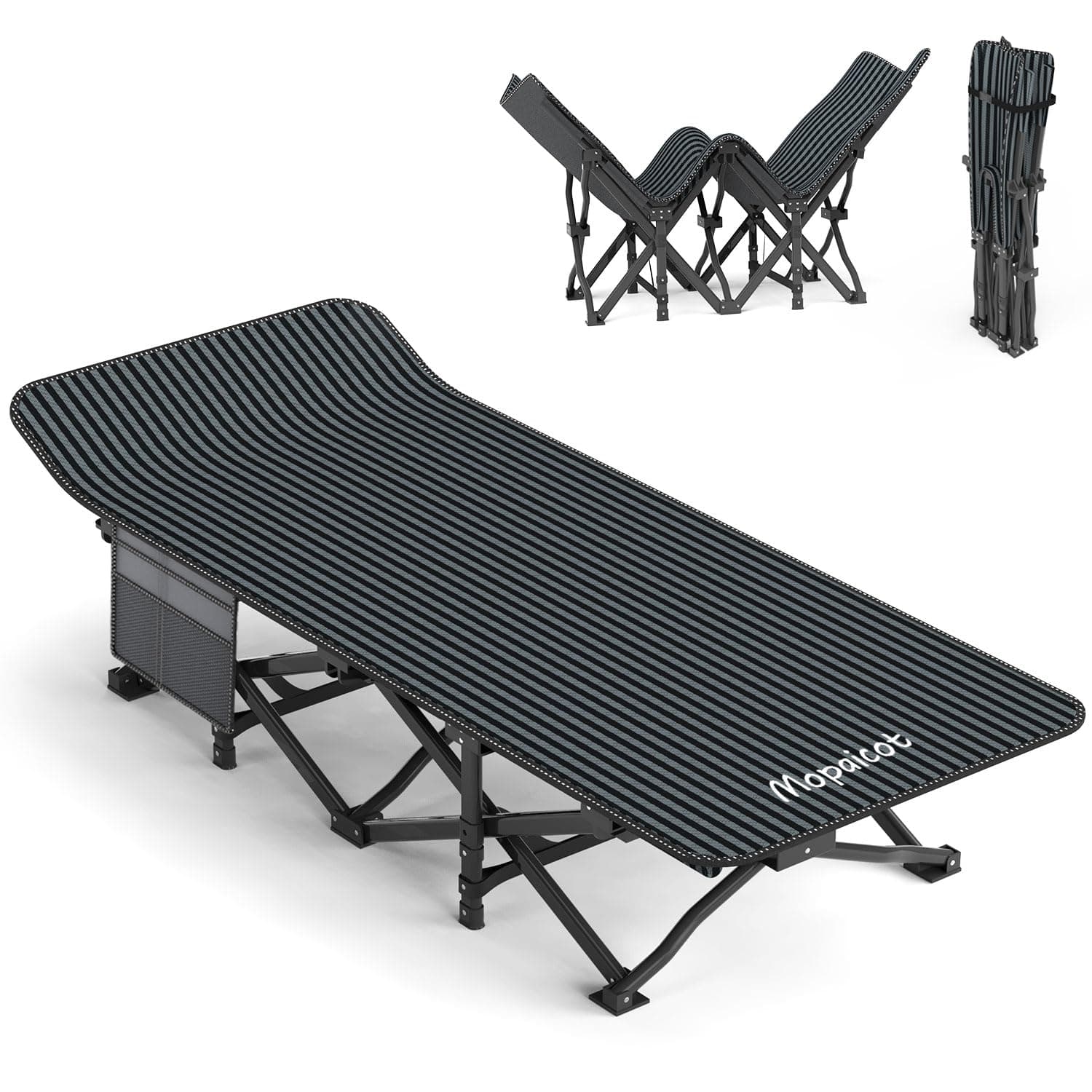 Mopaicot Camping Cot for Adults Comfortable, Folding Cot for Sleeping, Lightweight Tent Folding Bed with Carry Bag for Kids Supports 450 lbs, Outdoor Camping Nap Vacation