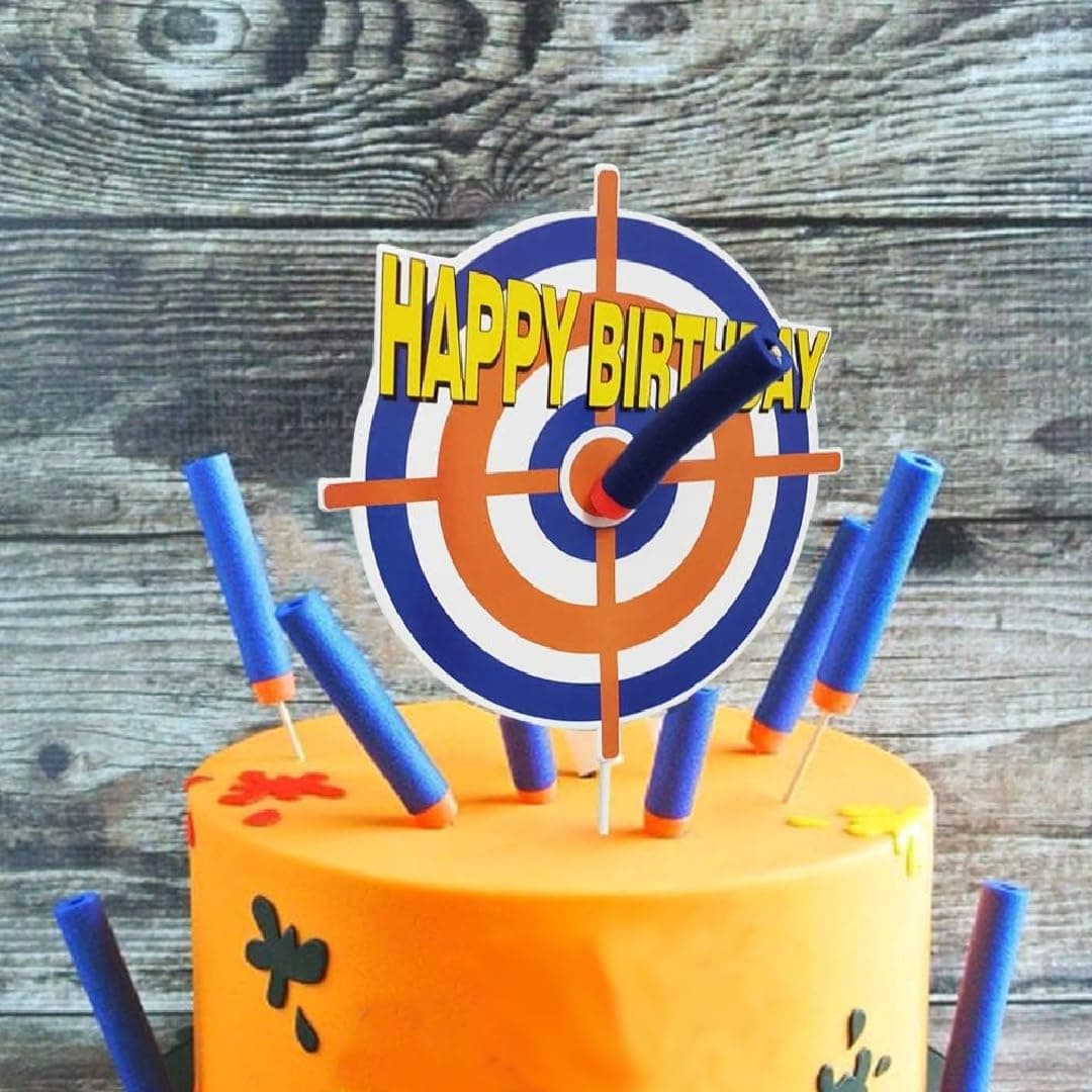Happy Birthday Nerf Cake Topper