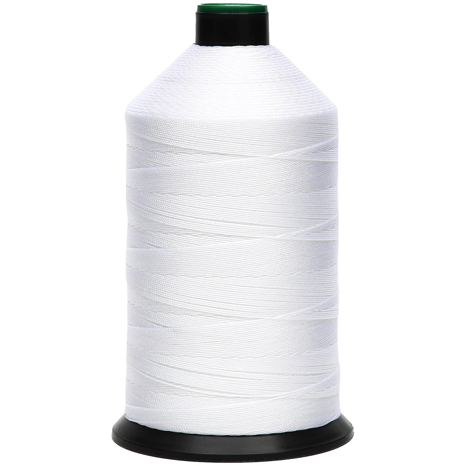 Extra Strong Bonded Nylon Thread #207 Tex210 – 16 OZ, 2000yds, Versatile Stitching Solution for Leather, Upholstery, Canvas Repair and More (White)