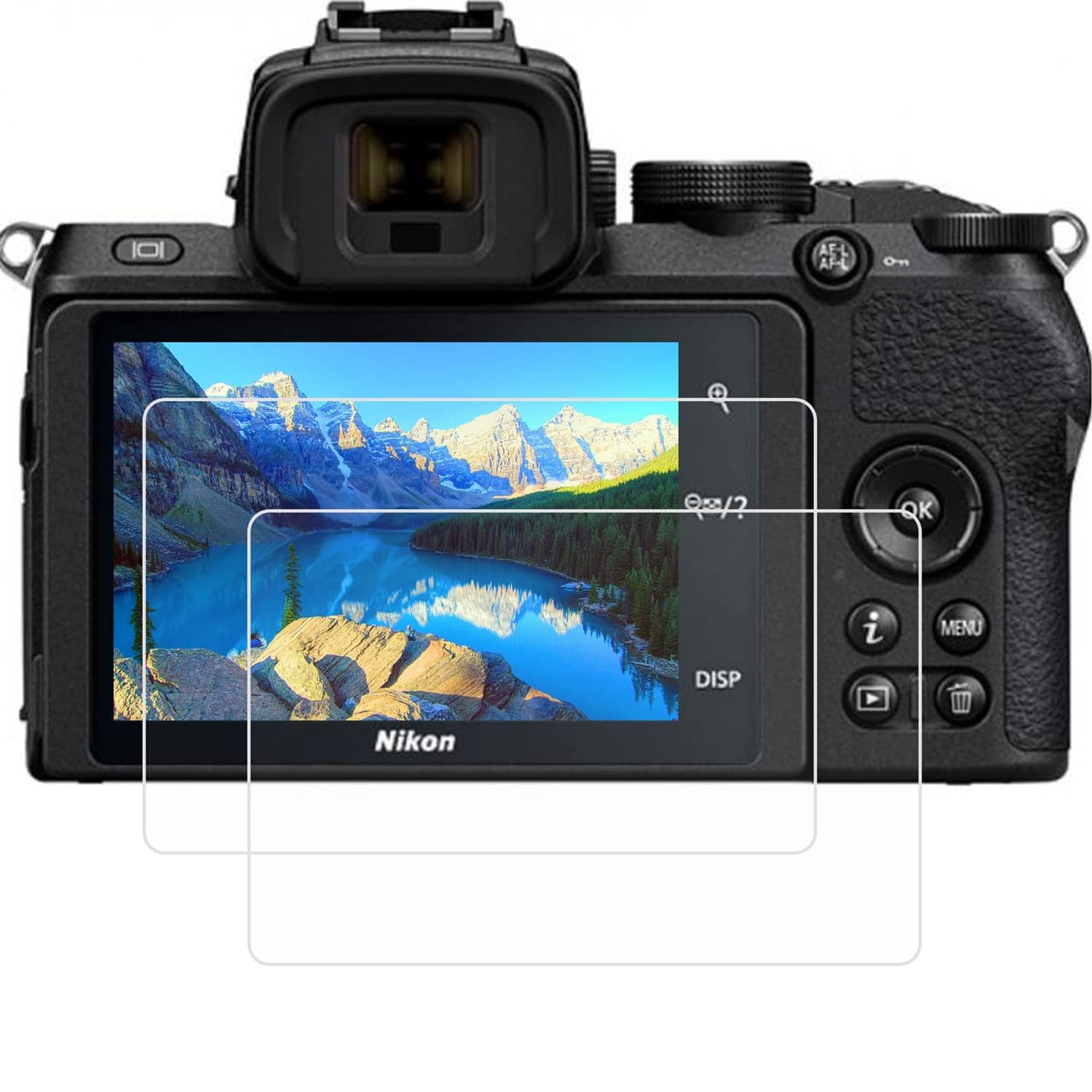 2 Pack Tempered Glass Screen Protector Compatible with Nikon Z50 Z 50 Digital Camera Ultra Clear LCD Screen Protector 9H Hardness Anti-Scratch Bubble-Free Anti Fingerprint