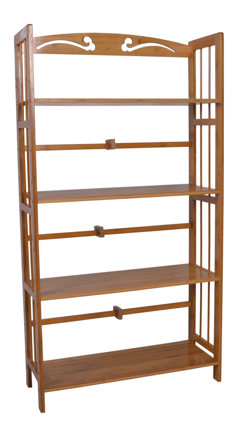 HANGYUAN Bamboo 4-Shelf Bookcase, Natural