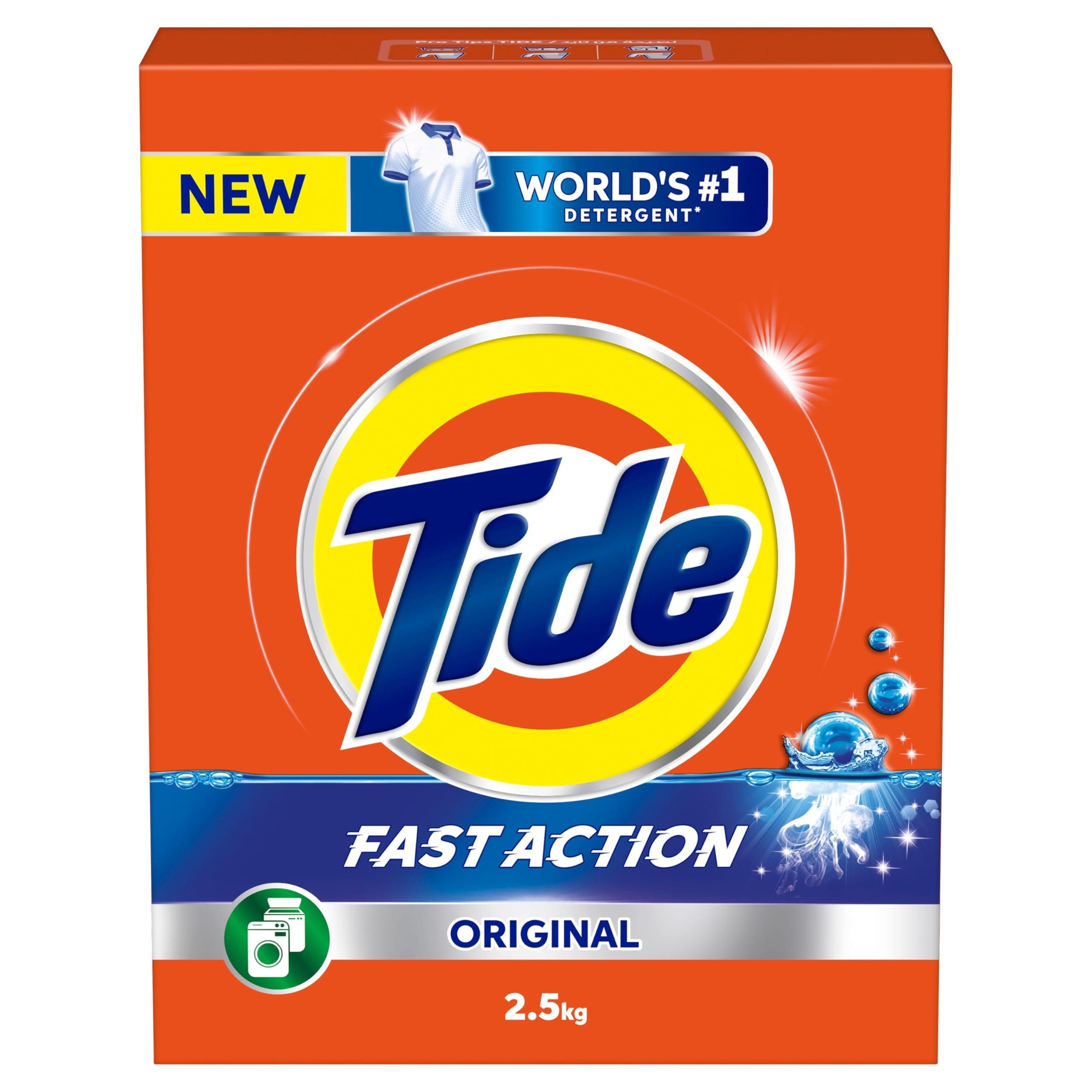 Fast Action Laundry Detergent Powder, 2.5 KG