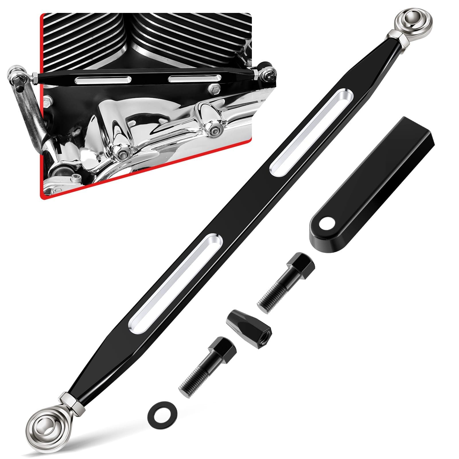 Black Shift Linkage Shifter Compatible for Harley Davidson Electra Glide Street Glide Tour Glides Trikes 1980-2022