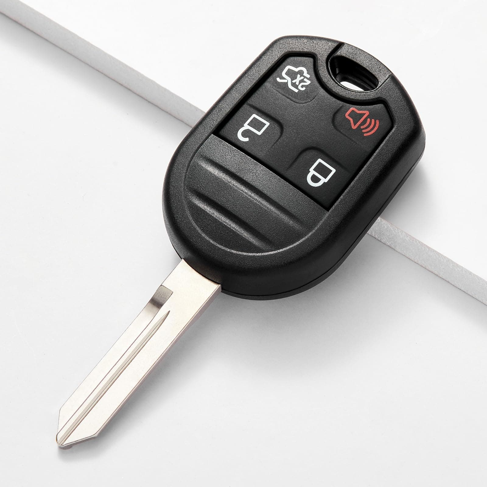 HelloAuto Key Fob Replacement Fits for 2000-2015 Ford Explorer 2003-2017 Ford Expedition 2005-2014 Ford Mustang 2007-2015 Ford Edge 2007-2011 Keyless Entry Remote 4 Buttons CWTWB1U793